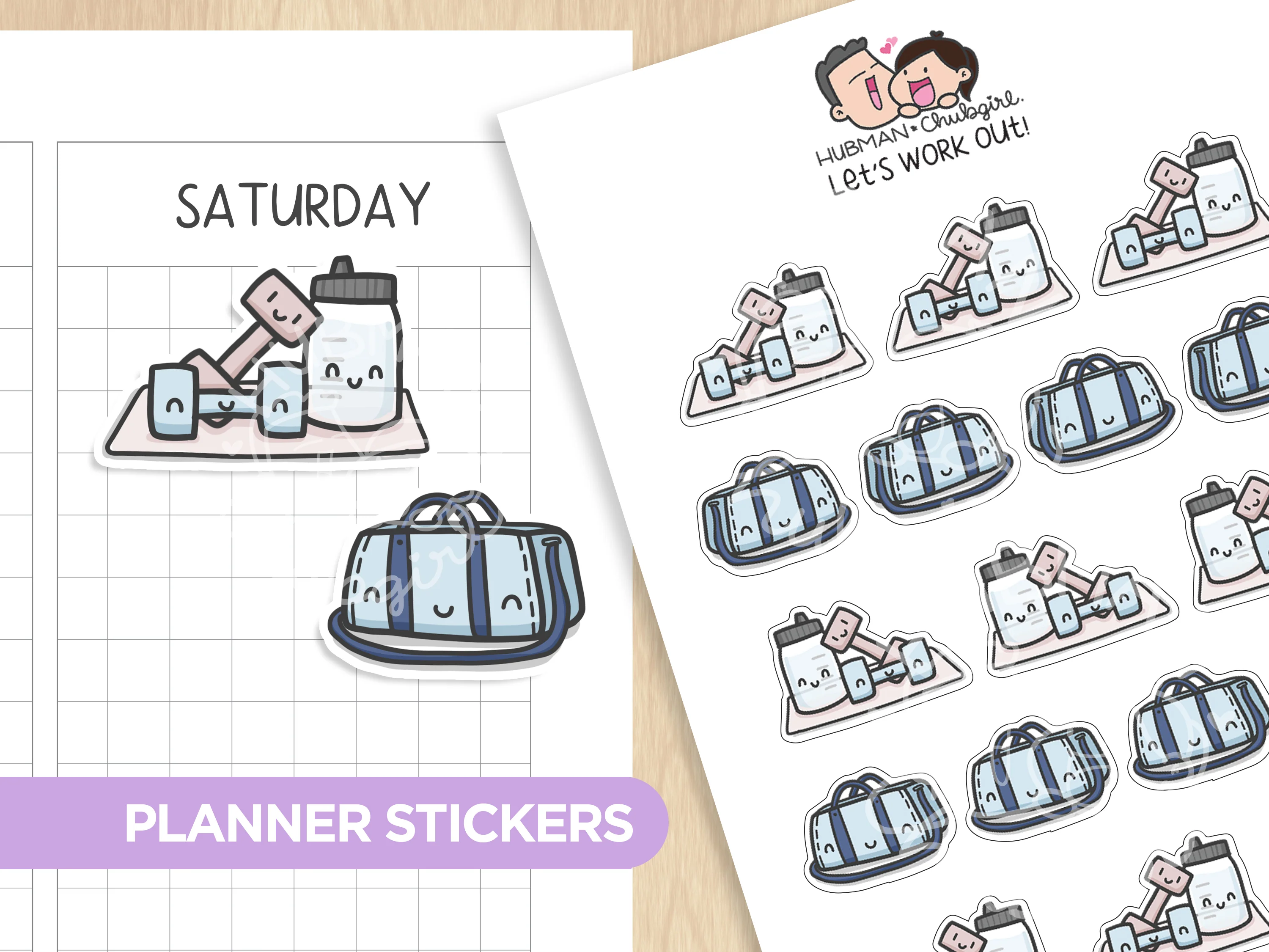 Let's Work Out! Planner Stickers