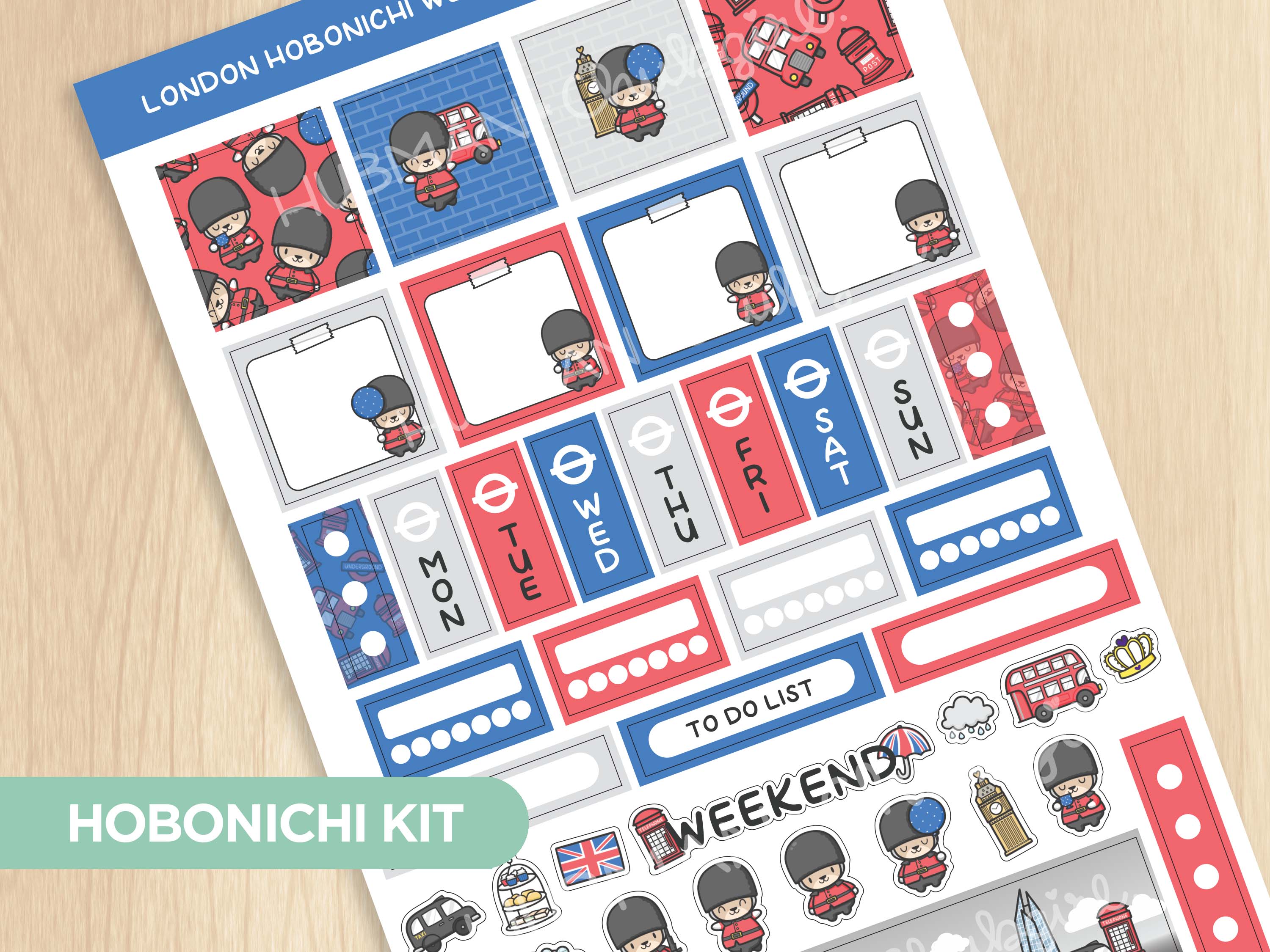 London Theme Hobonichi Weeks kit