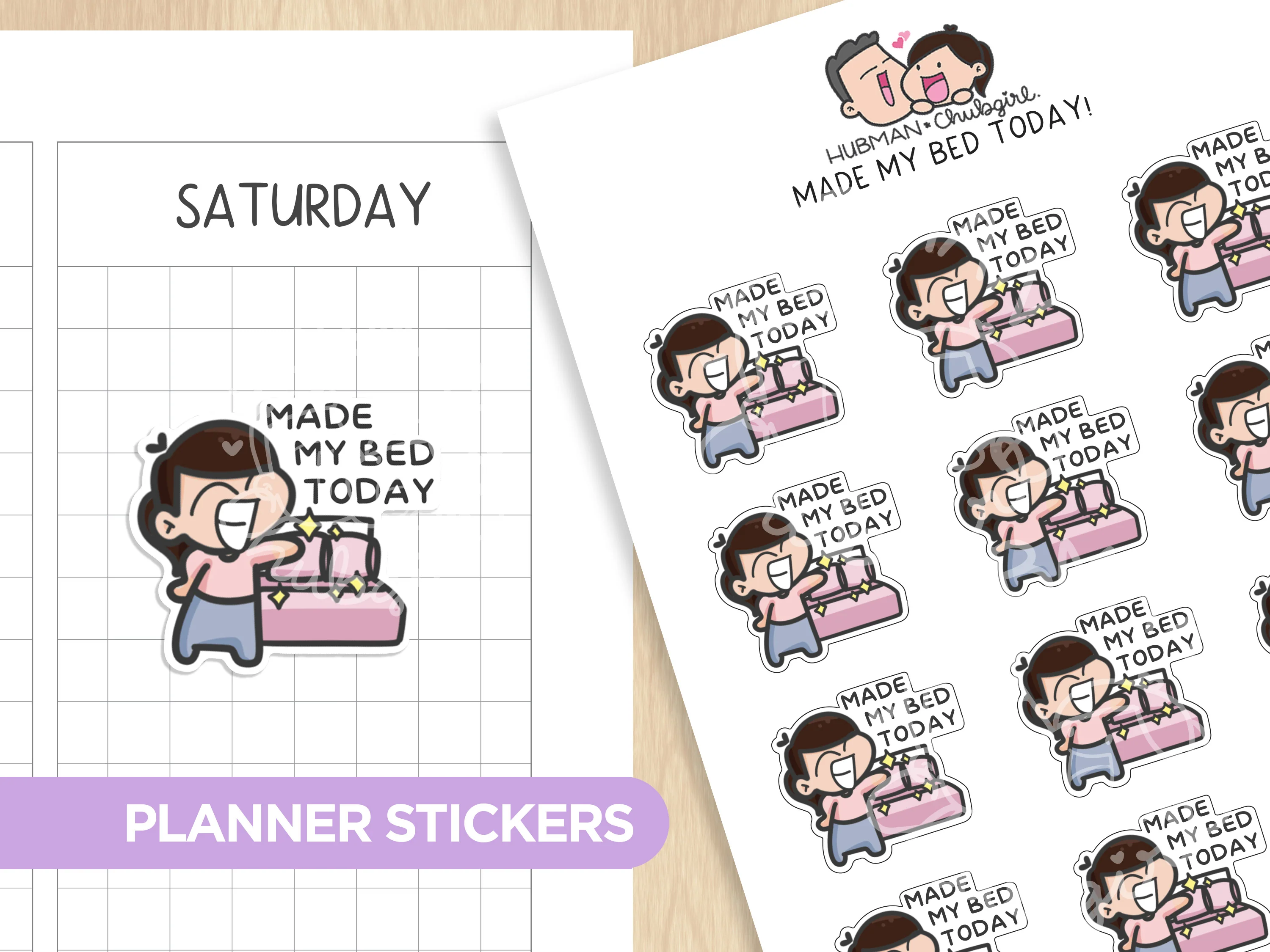 Made My Bed Today! Planner Stickers