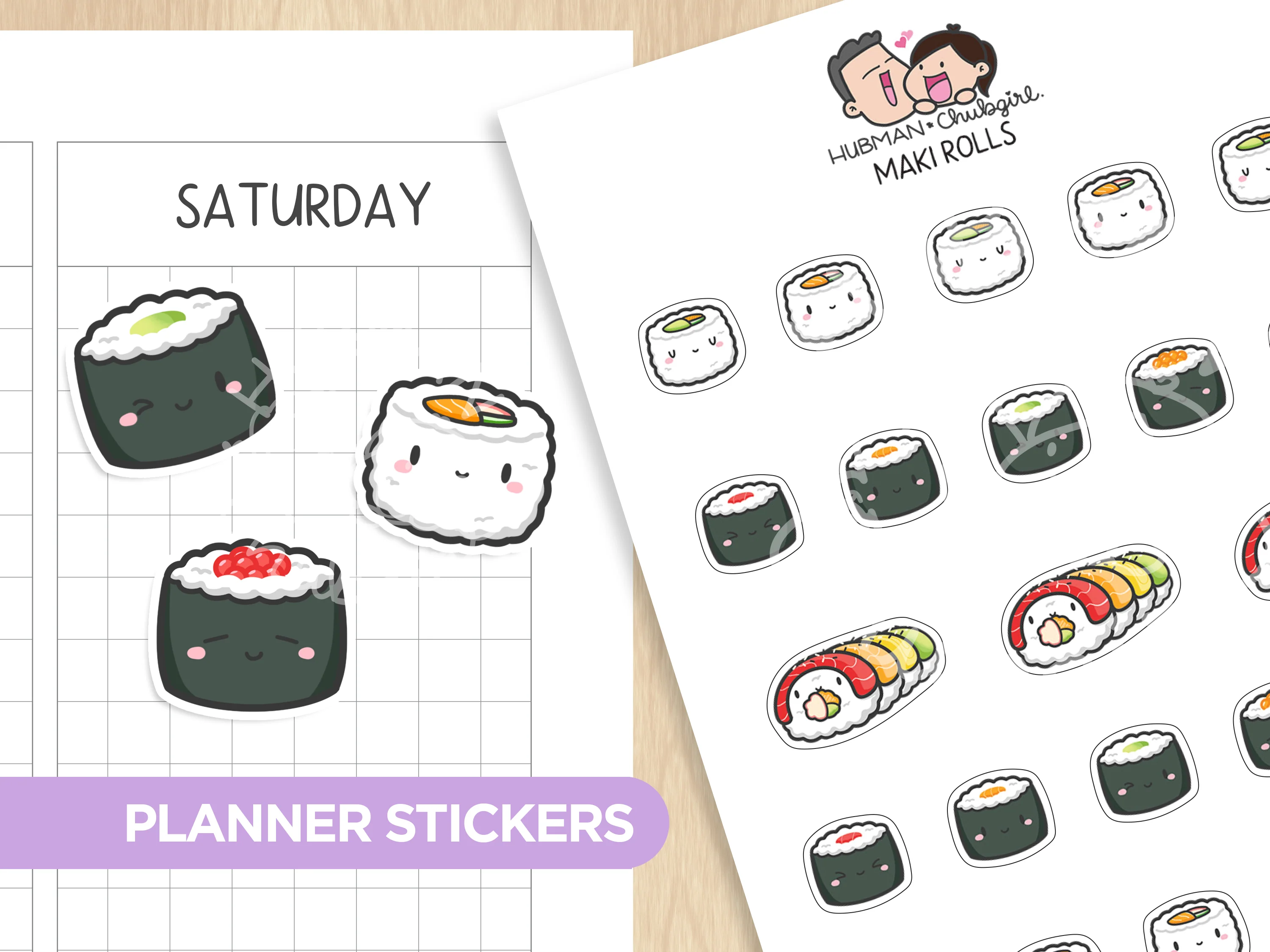 Maki Rolls Planner Stickers