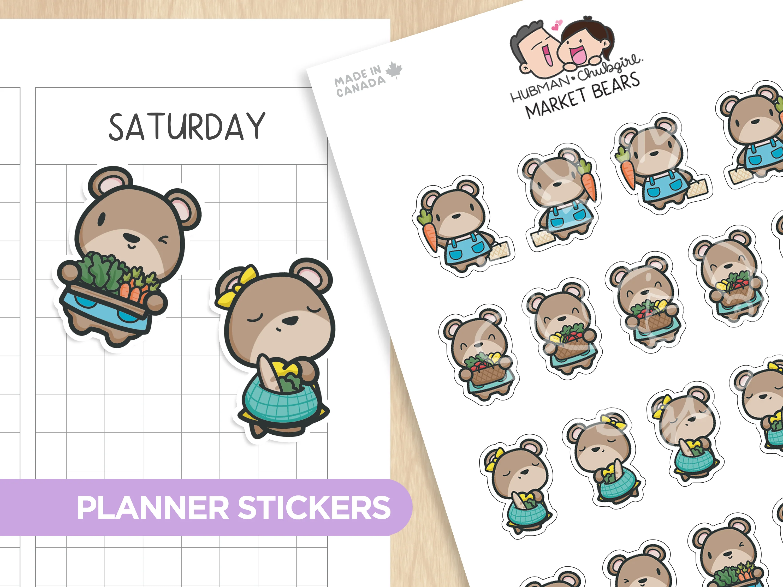 Market Bears Planner Stickers