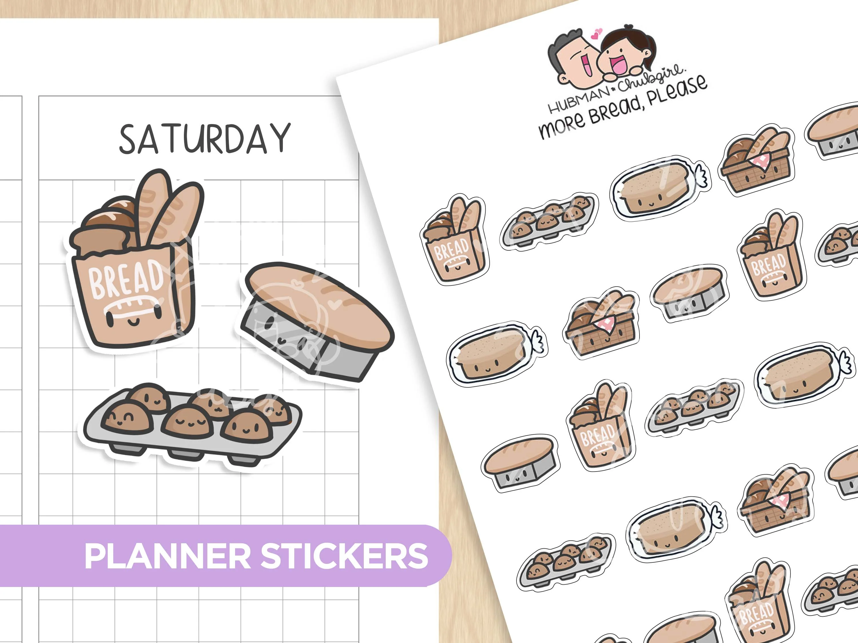 More Bread Please Planner Stickers