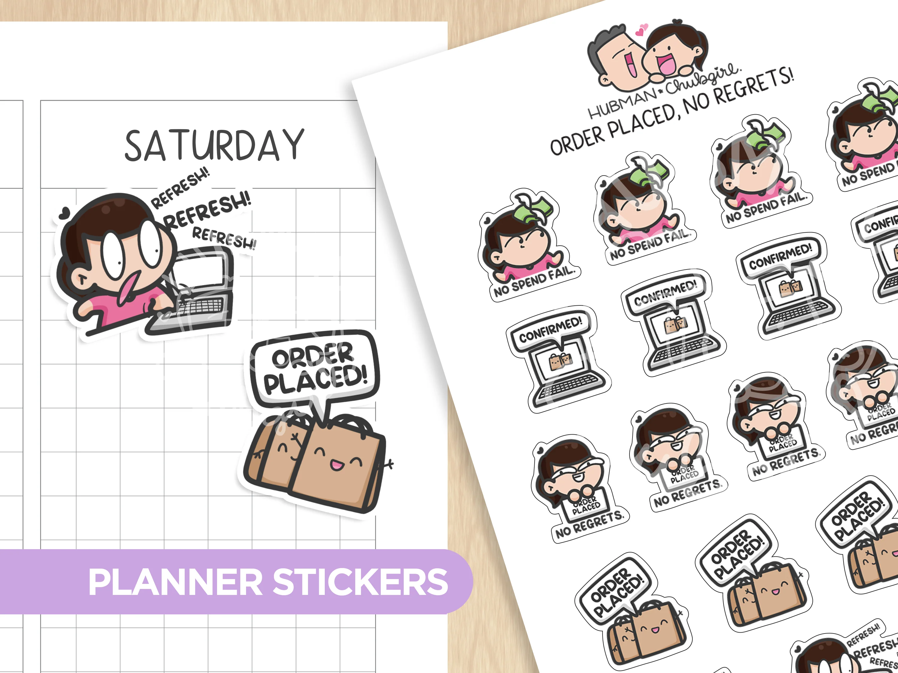 Order Placed, No Regrets! Planner Stickers