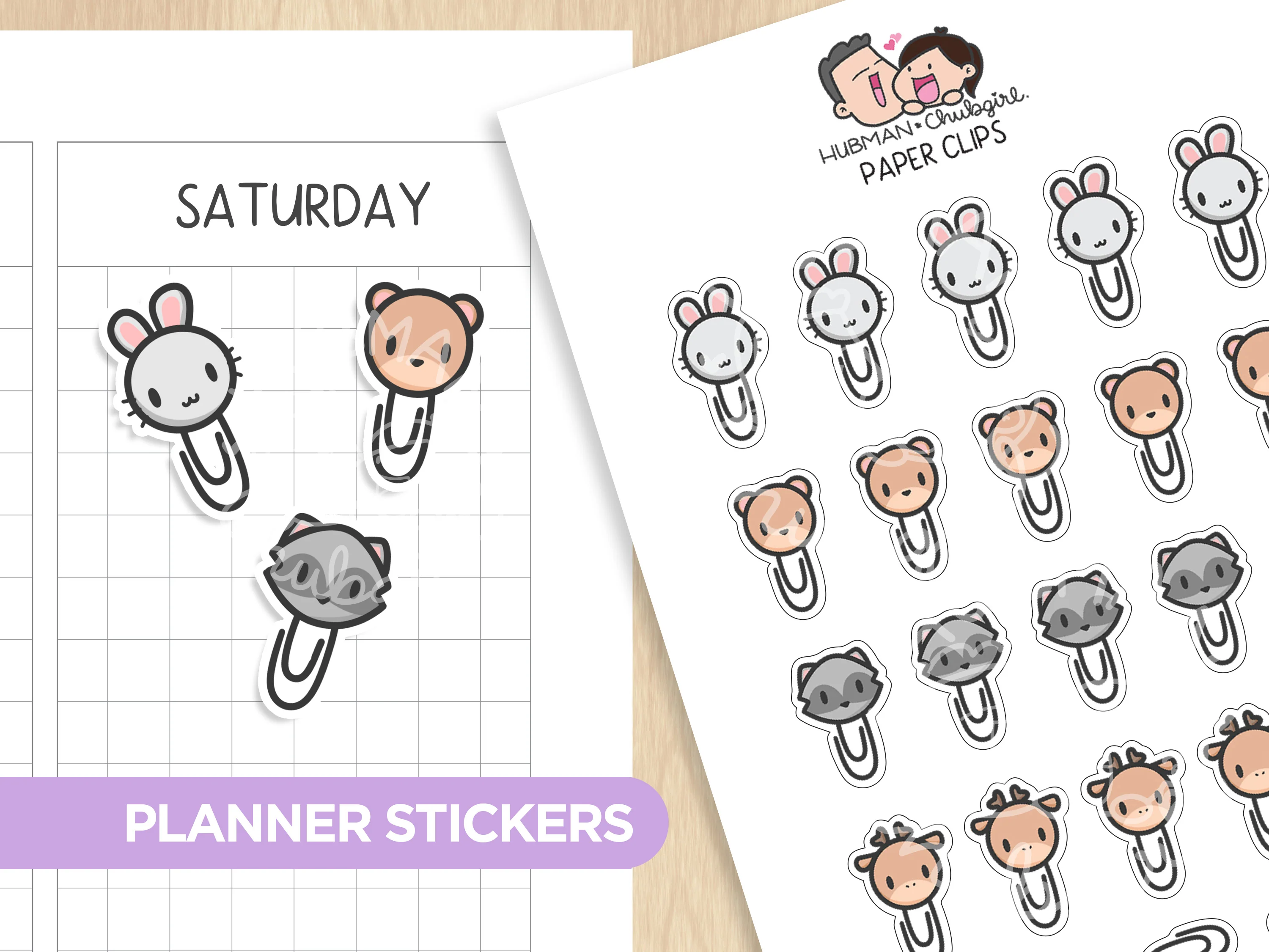 Paper Clips Planner Stickers