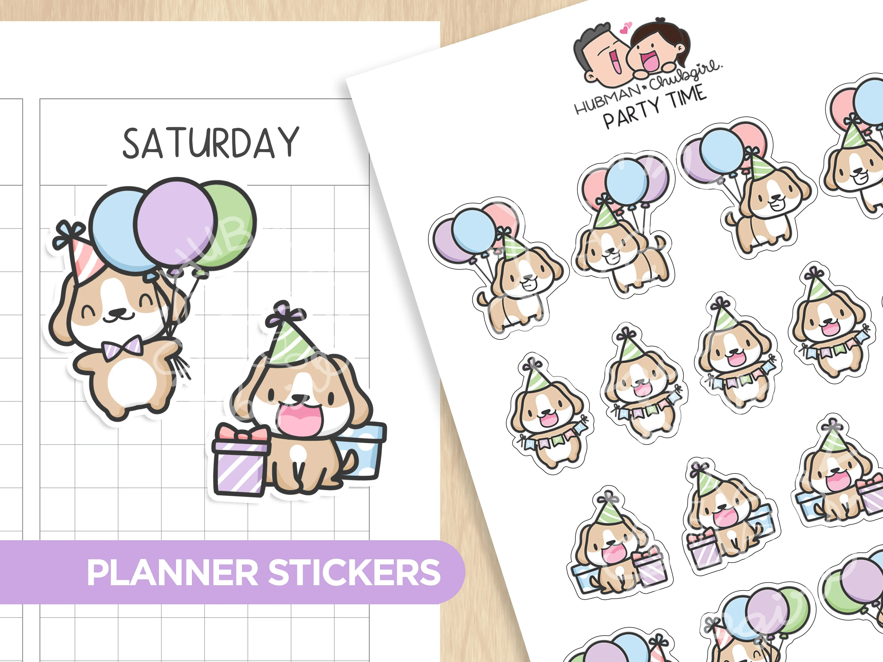Party Time Planner Stickers