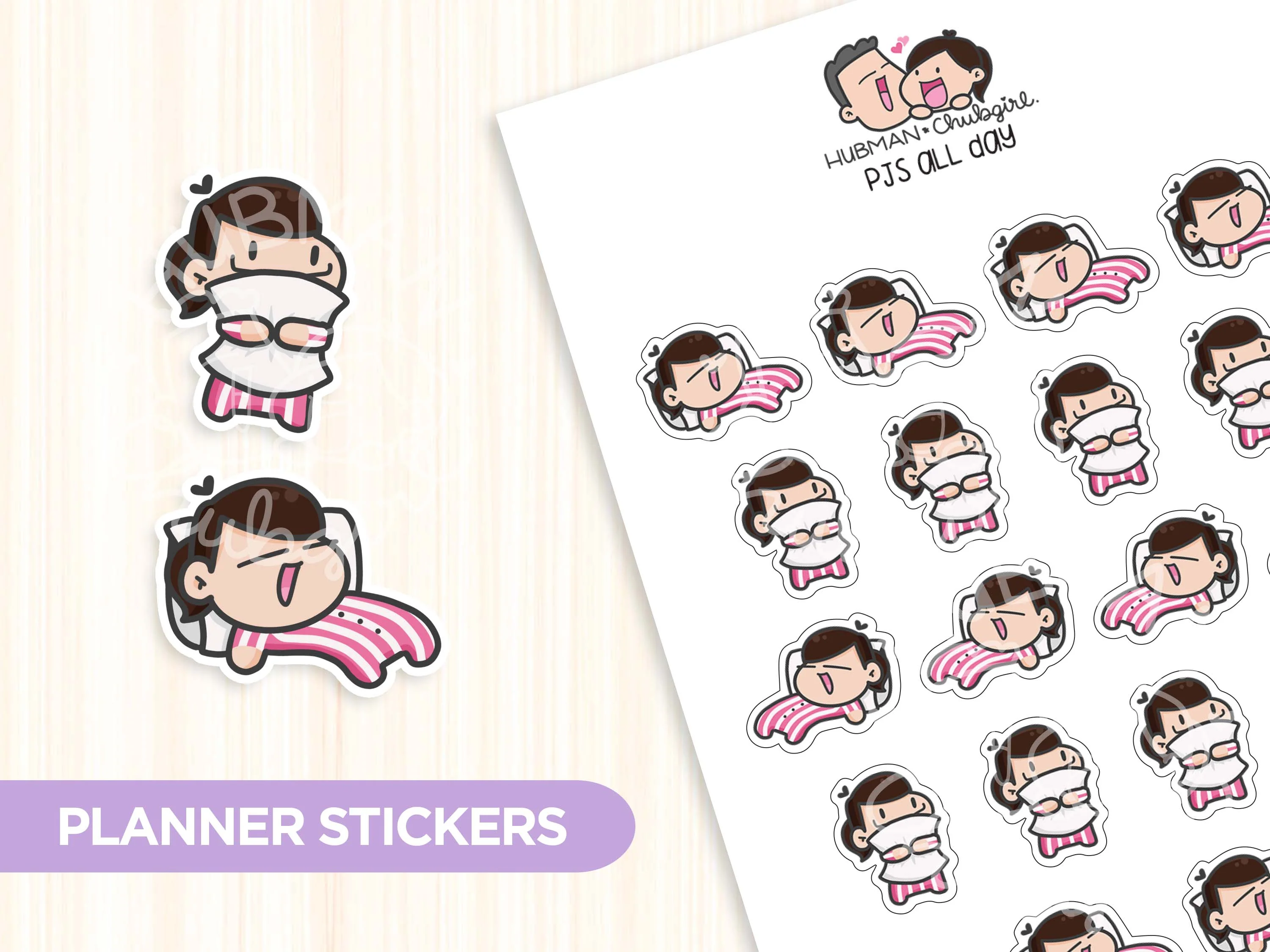 PJs All Day Planner Stickers