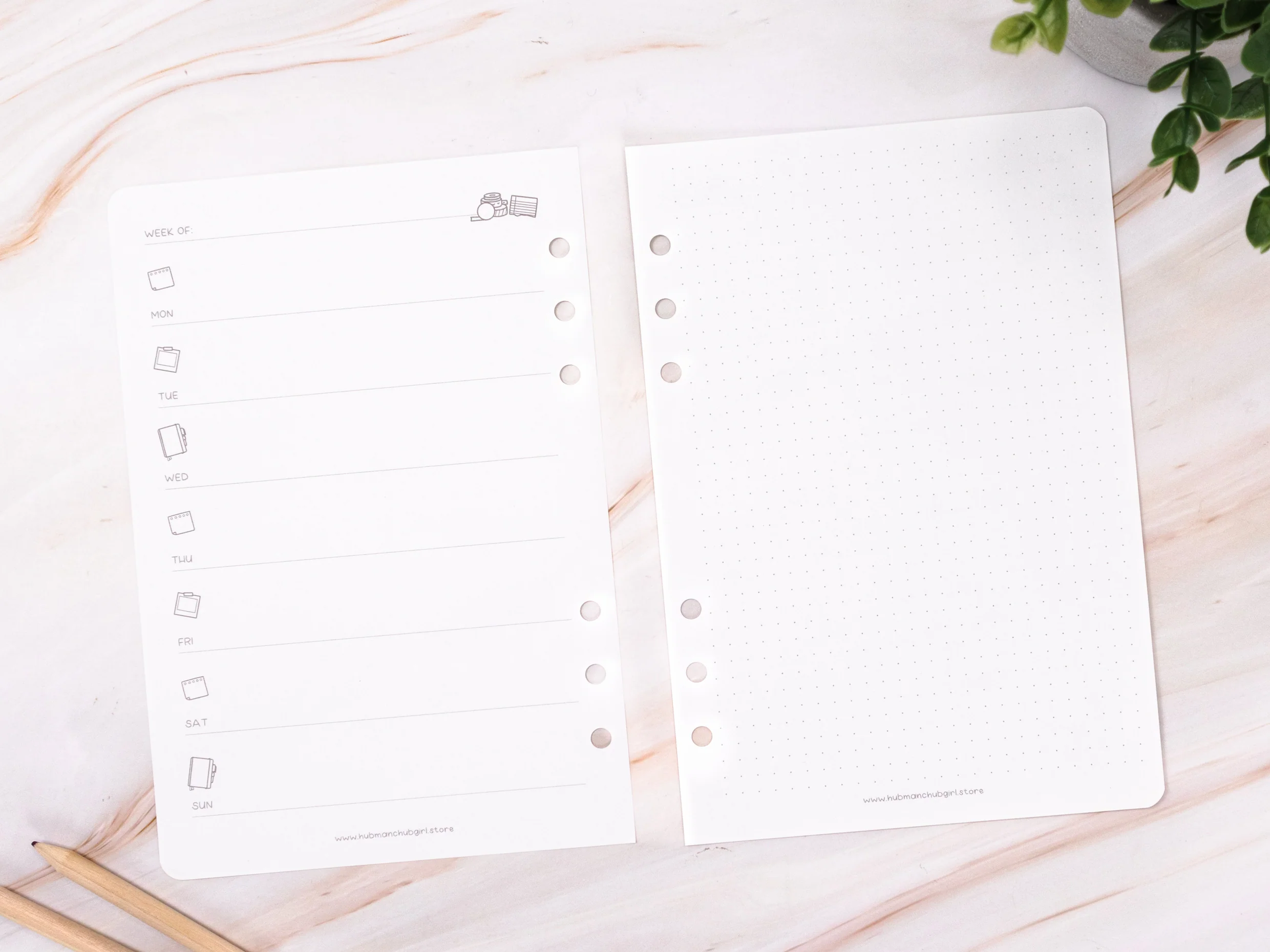 Planner Inserts - Weekly Horizontal - Image 3