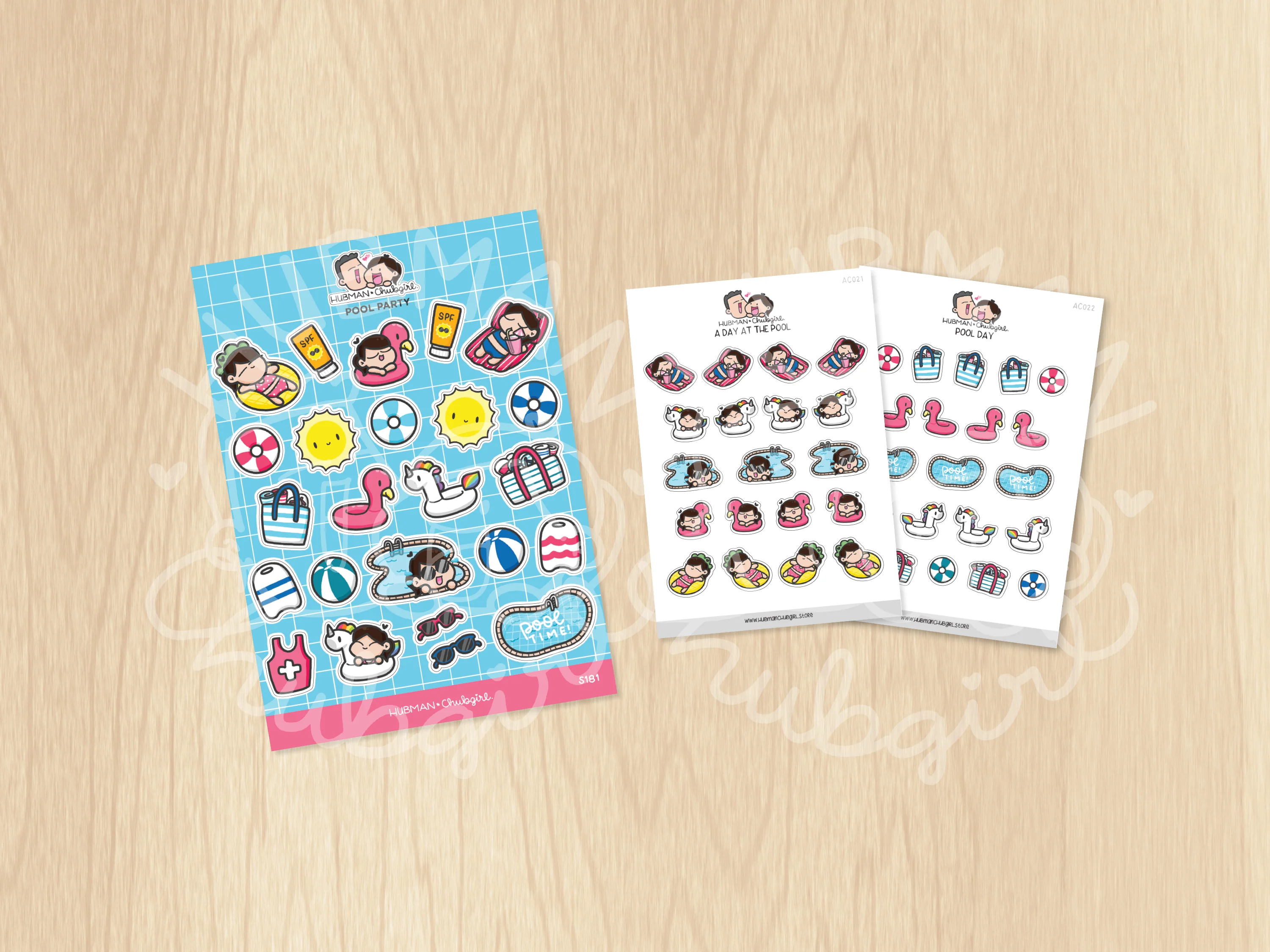 Pool Party Sticker Set