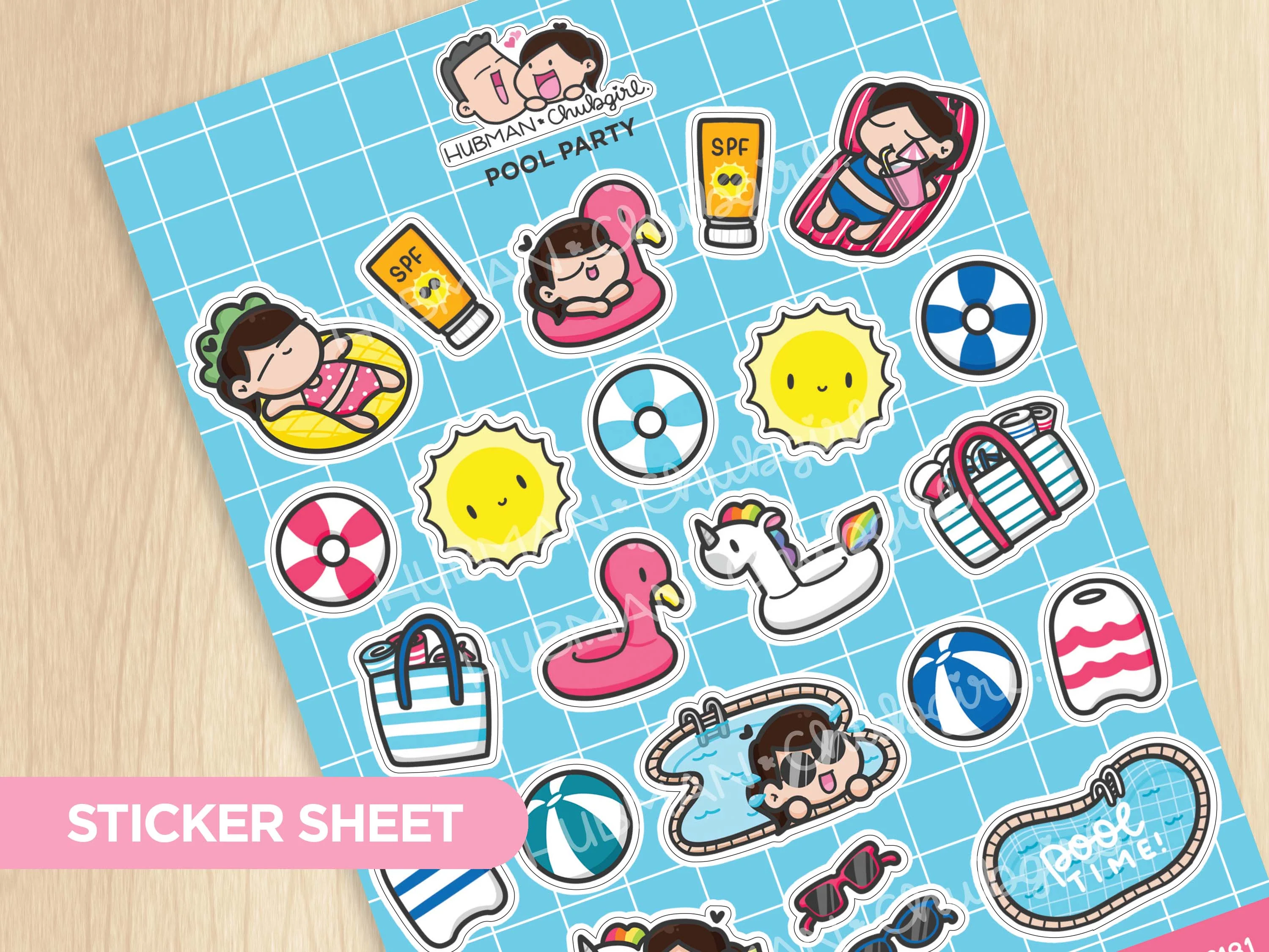 Pool Party Sticker Sheet
