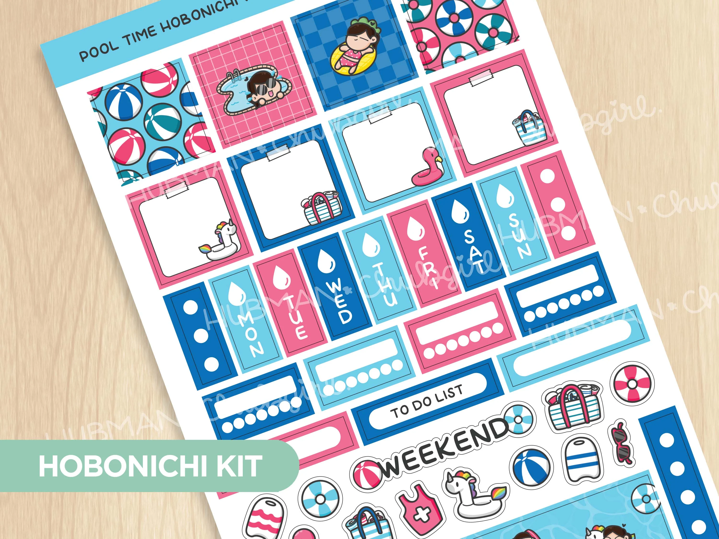 Pool Time Hobonichi Weeks Kit