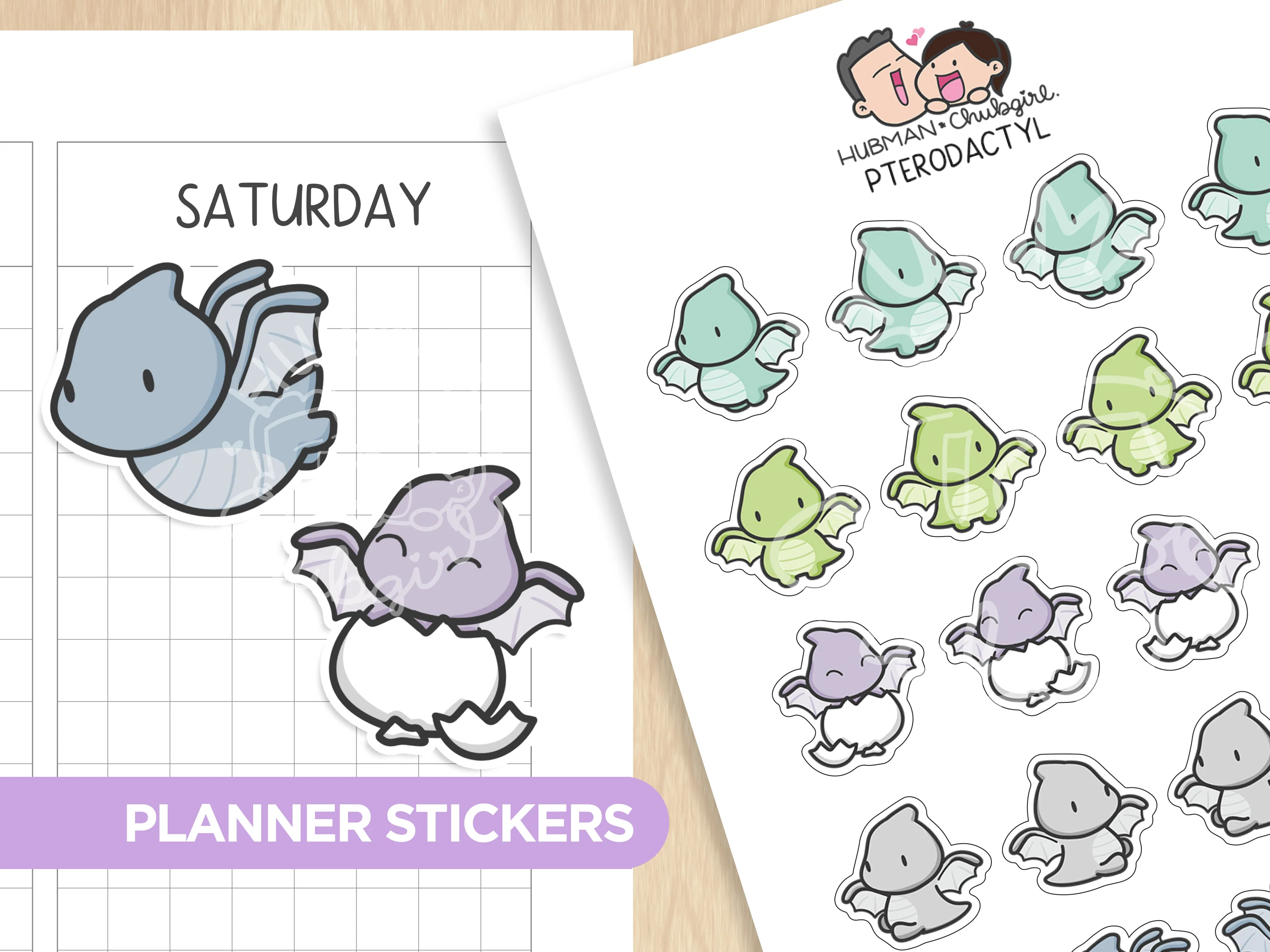 Pterodactyl Planner Stickers