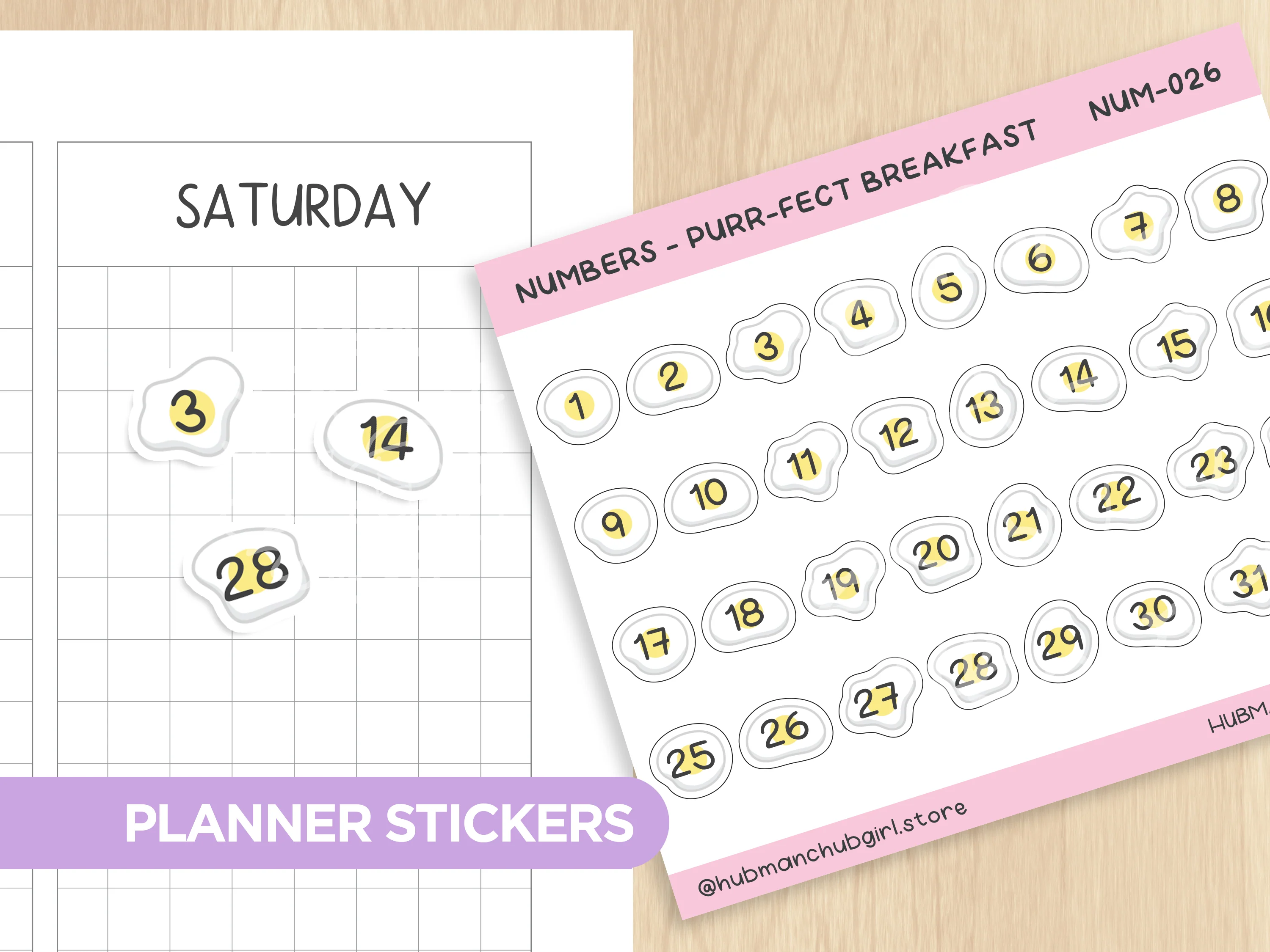 Purr-fect Breakfast Journaling Extras Sticker Set - Image 6