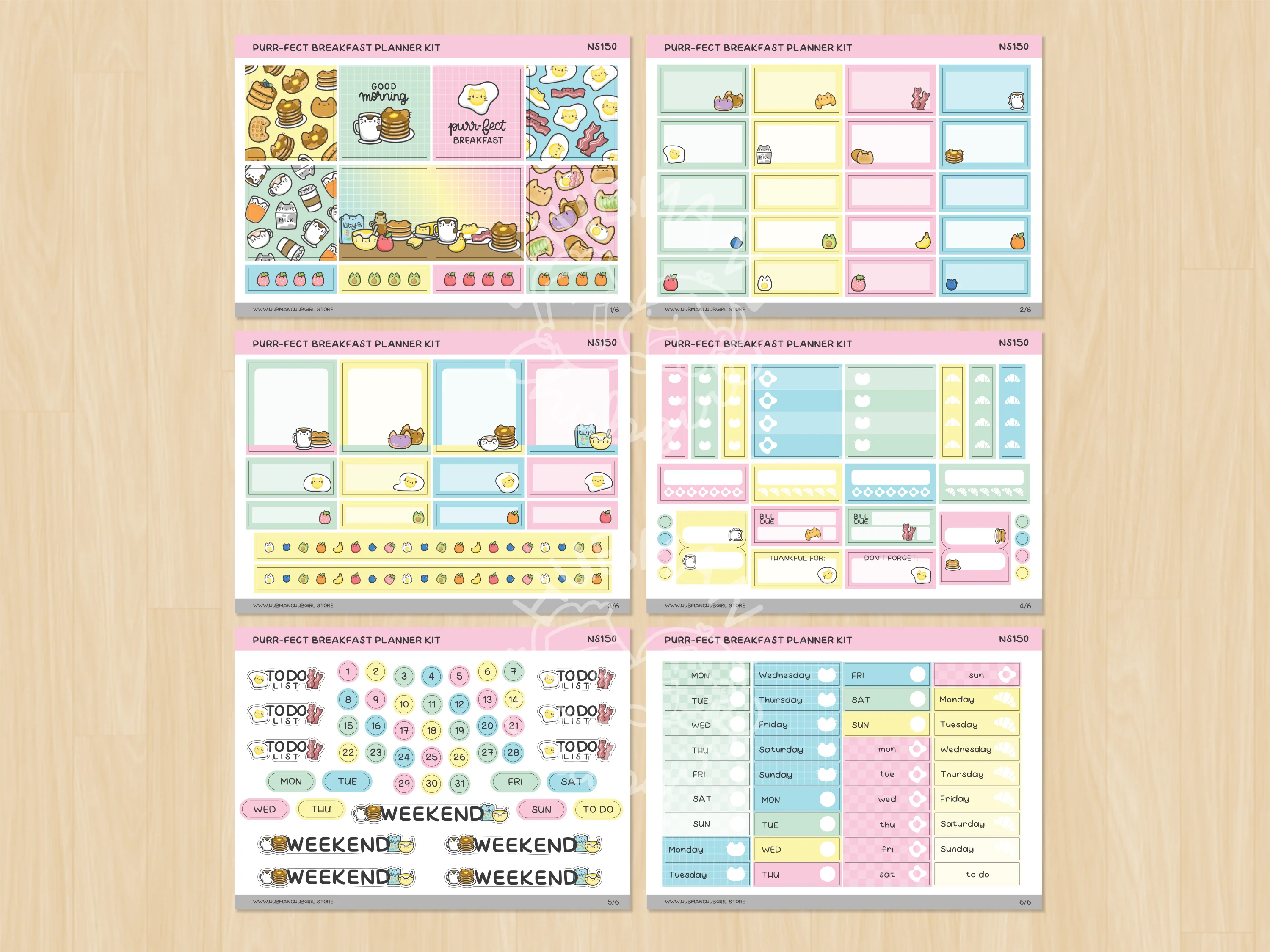 Purr-fect Breakfast Planner Kit (Set of 6) - Image 2