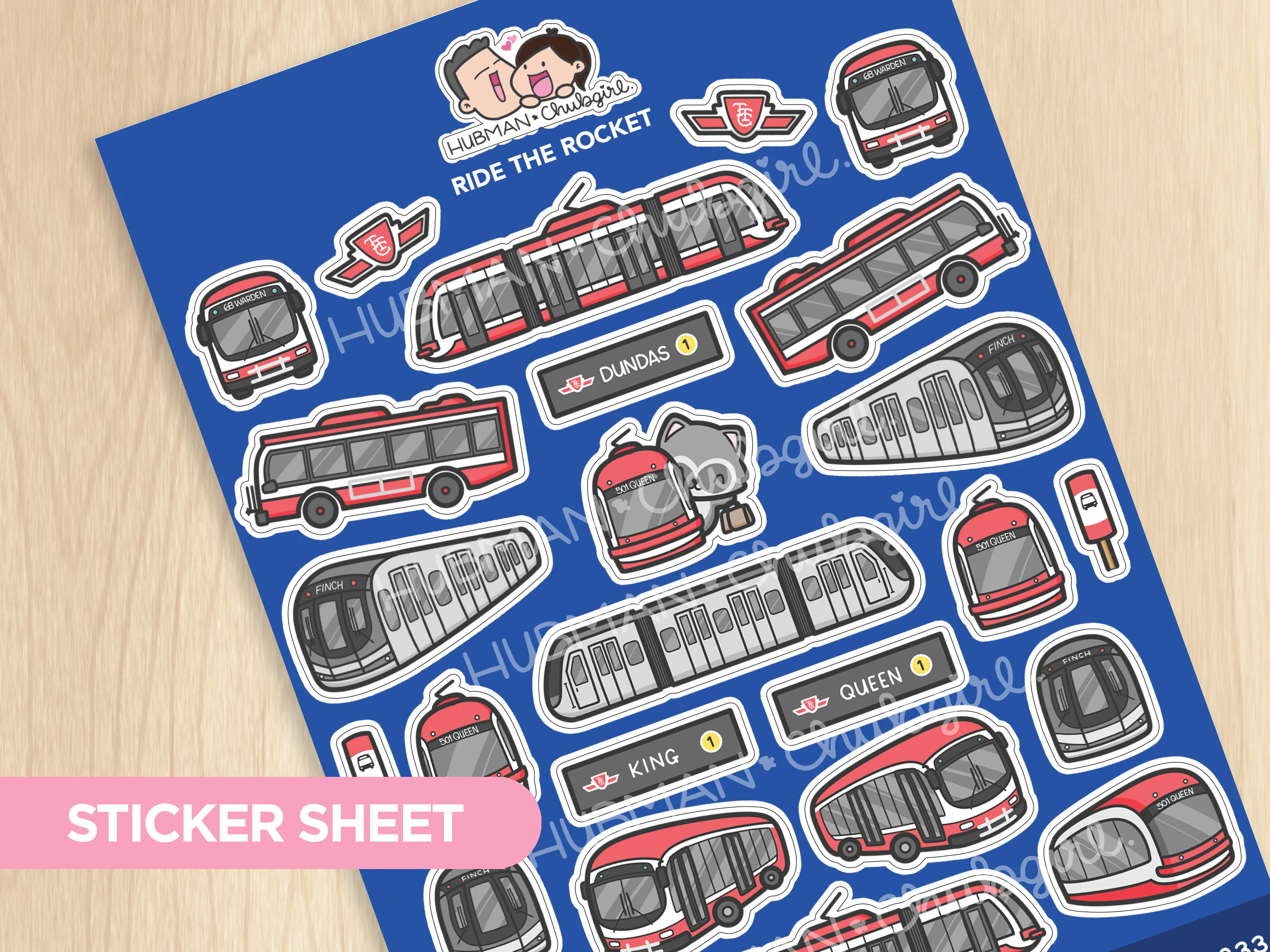Ride the Rocket Sticker Sheet