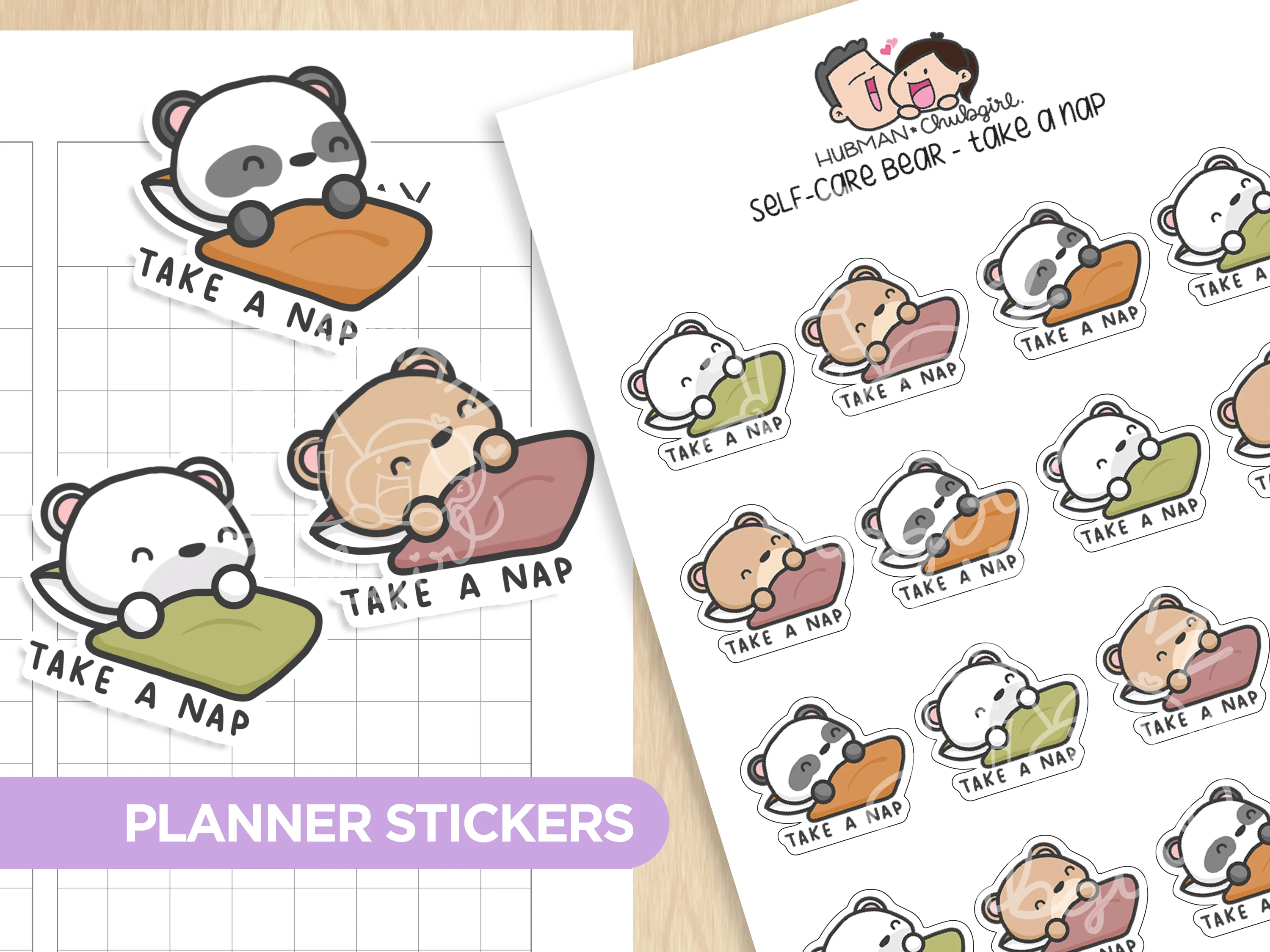 Self-Care Bears Sticker Set - Image 4