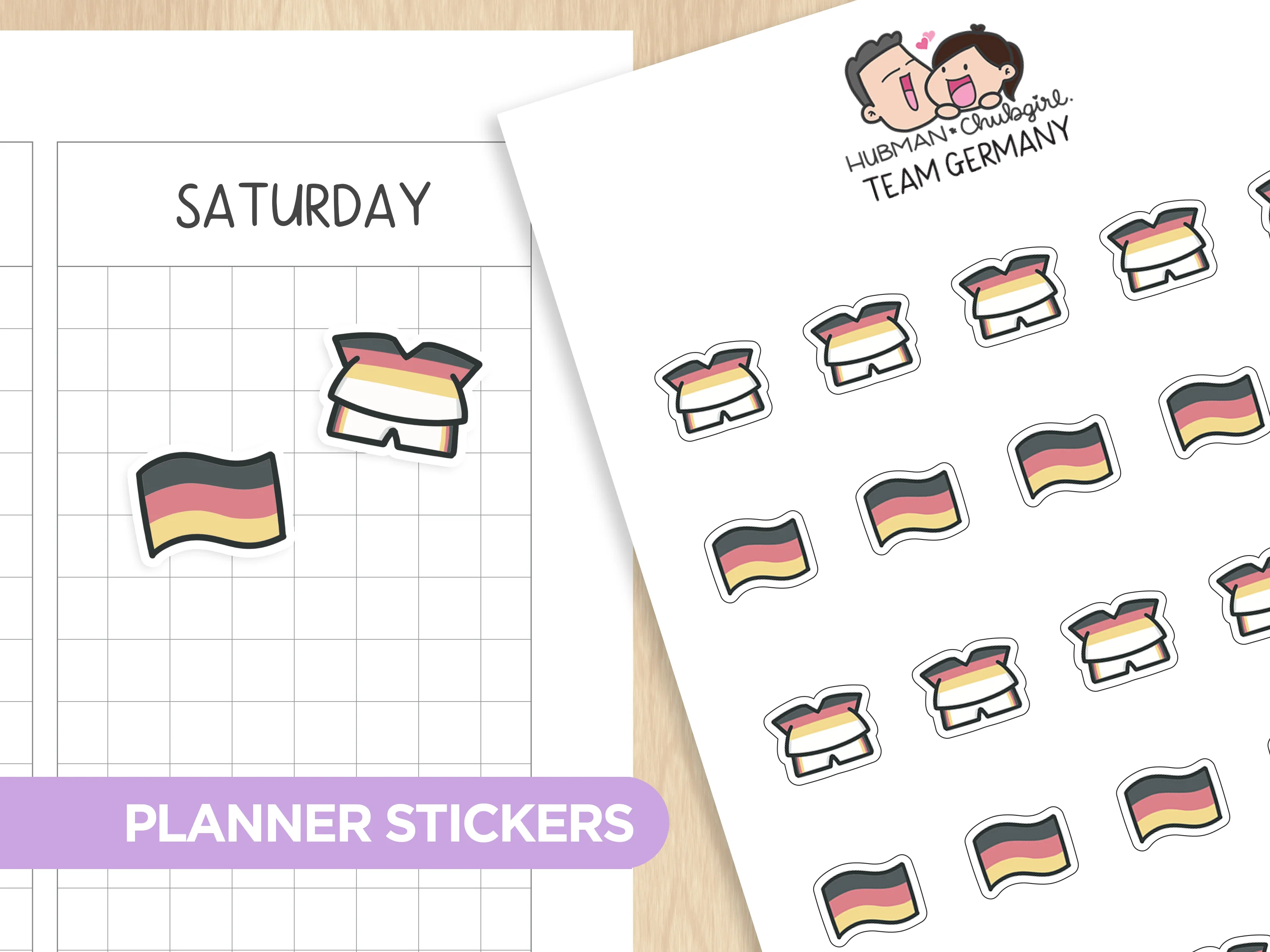 Team Germany Planner Stickers