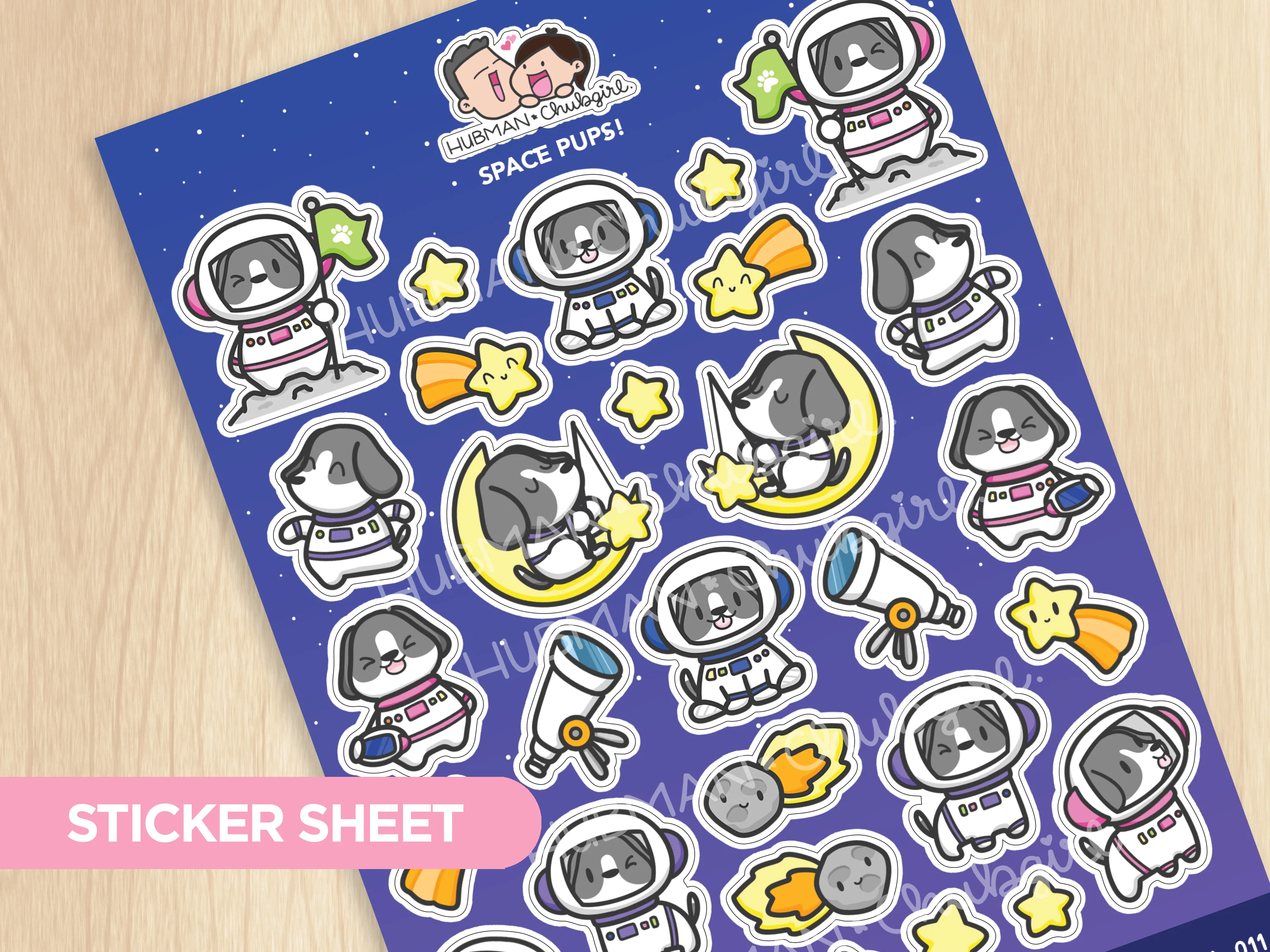 Space Pups! Sticker Sheet