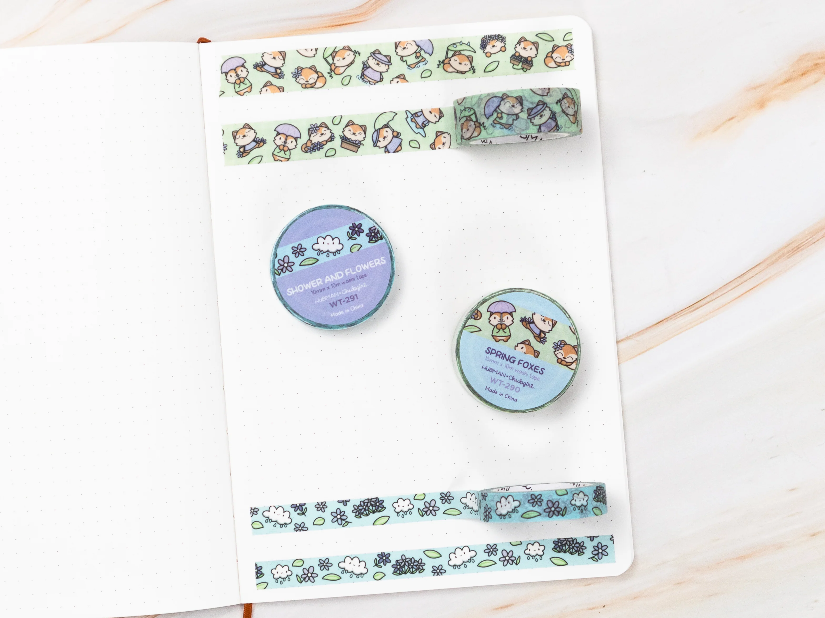 Spring Foxes Washi Tapes (Set of 2) - Image 2