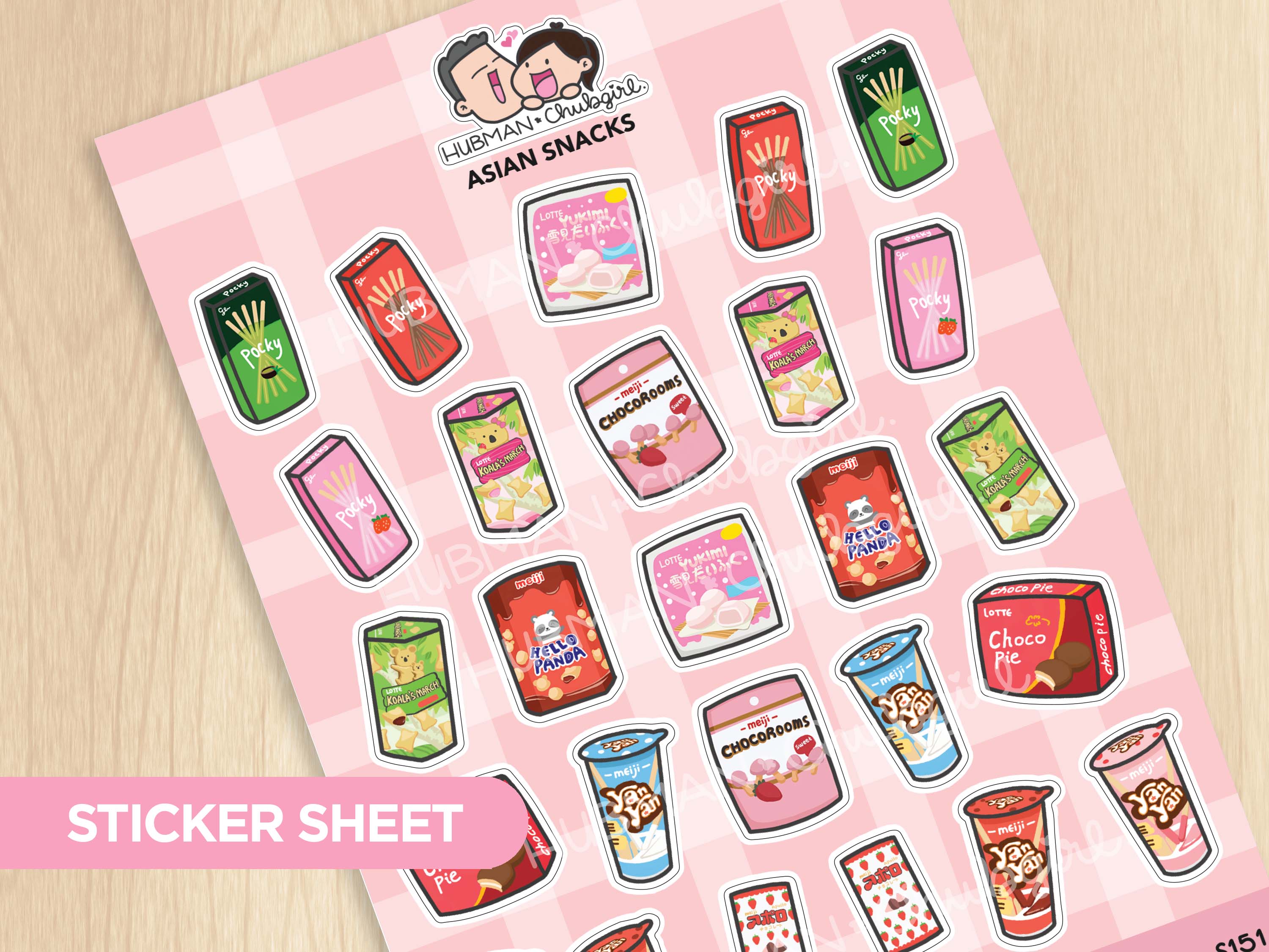 Sticker Sheet - Asian Snacks