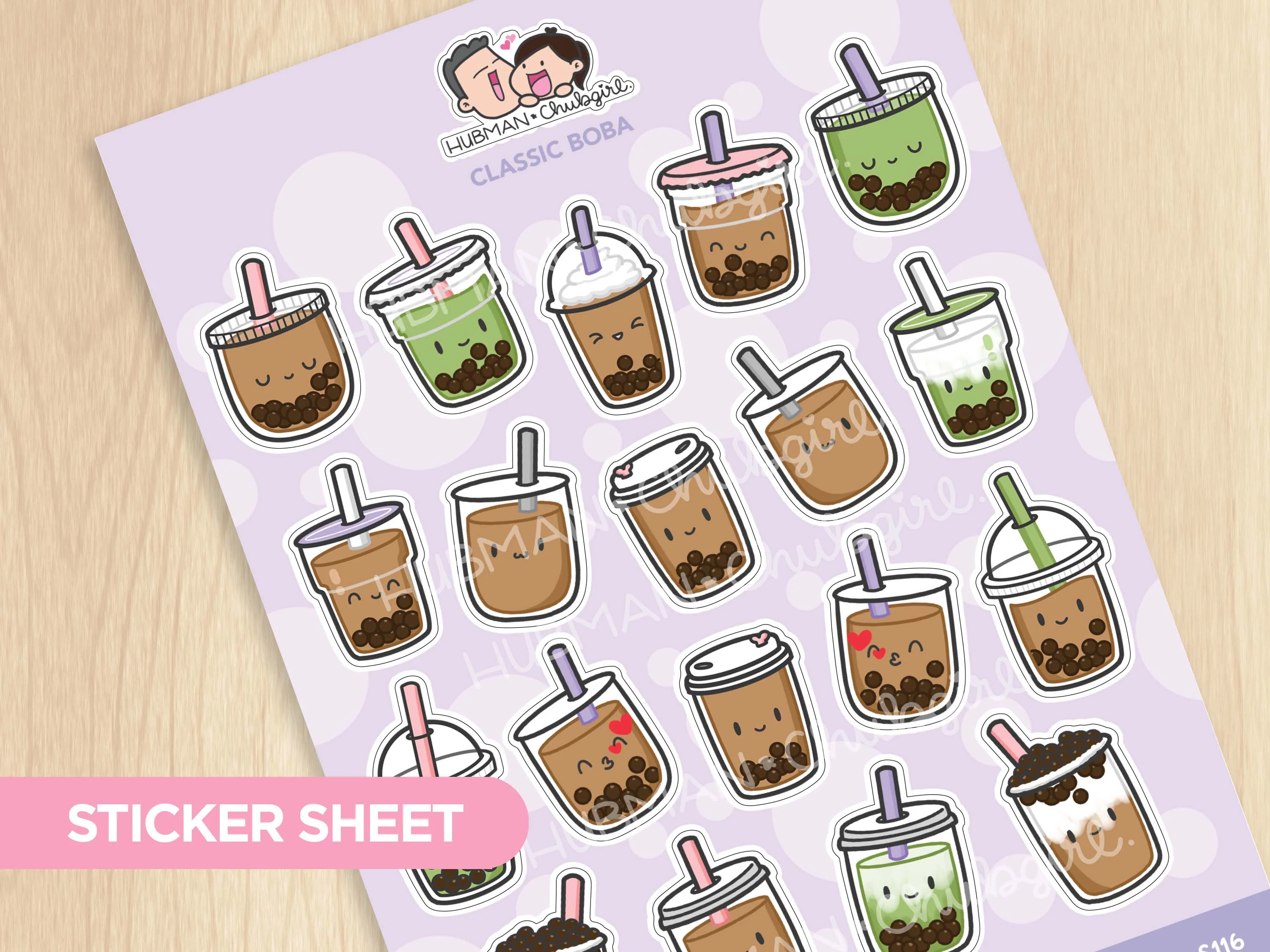 Sticker Sheet - Classic Boba