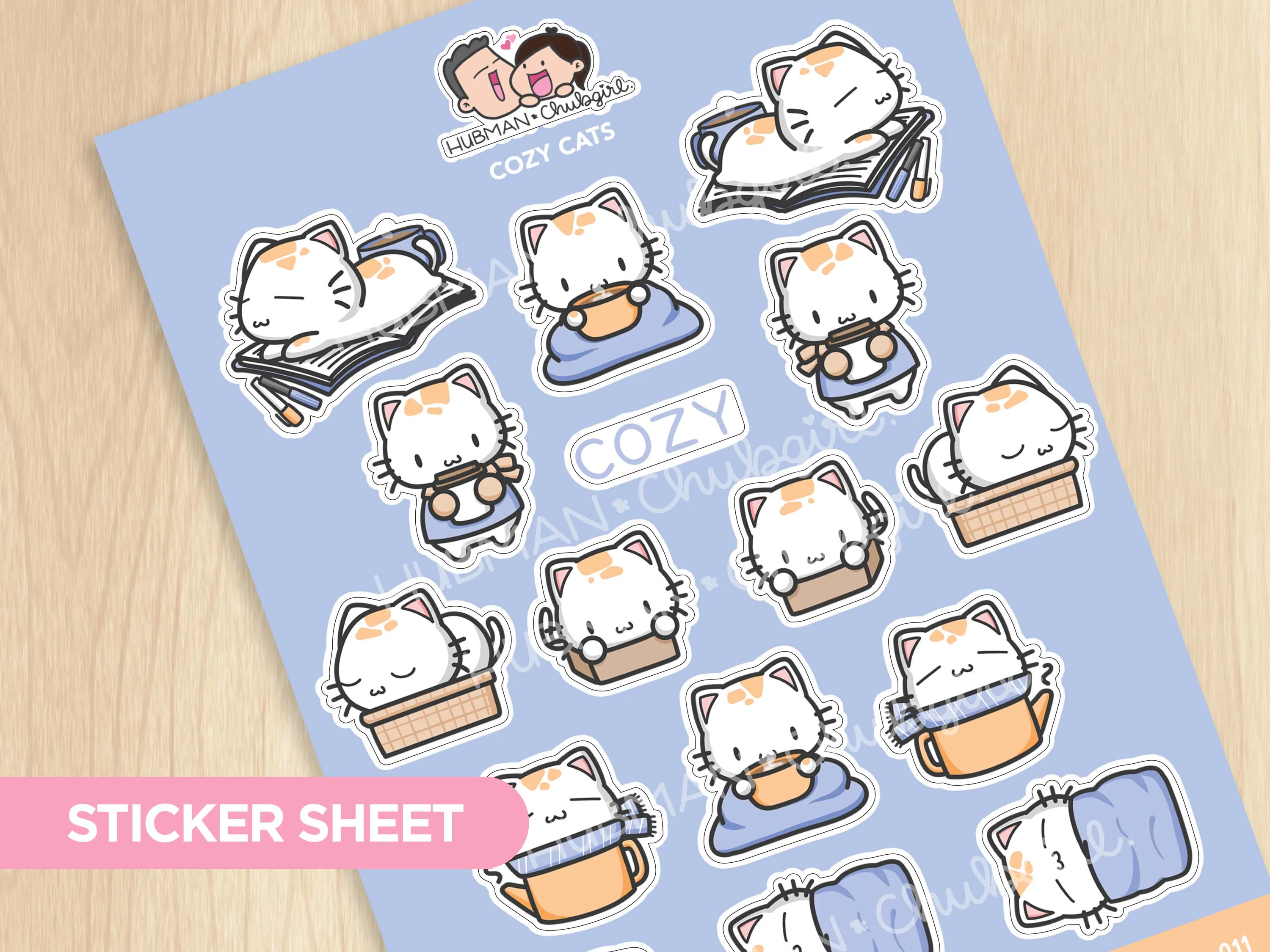 Sticker Sheet - Cozy Cats