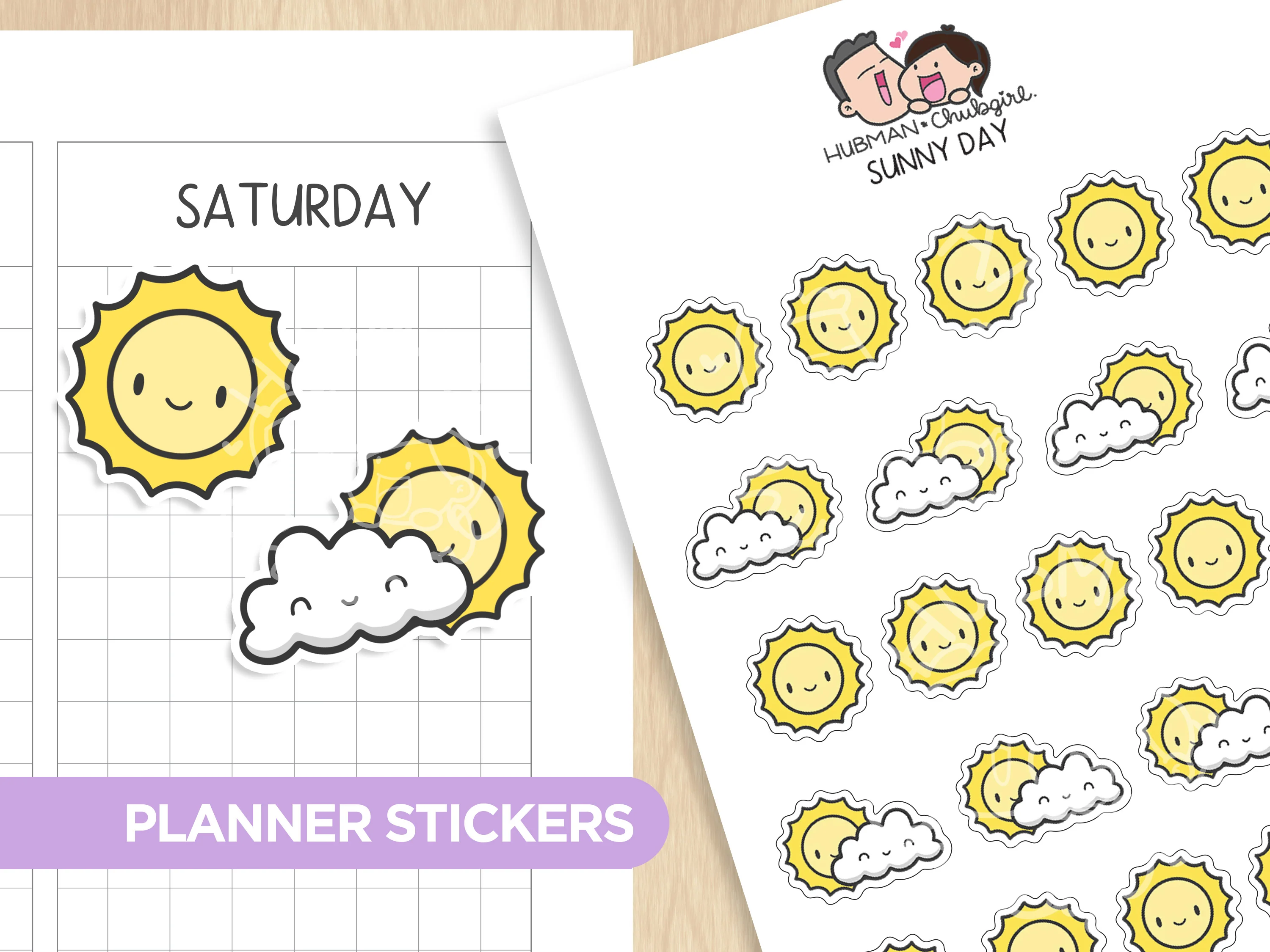 Sunny Day Planner Stickers