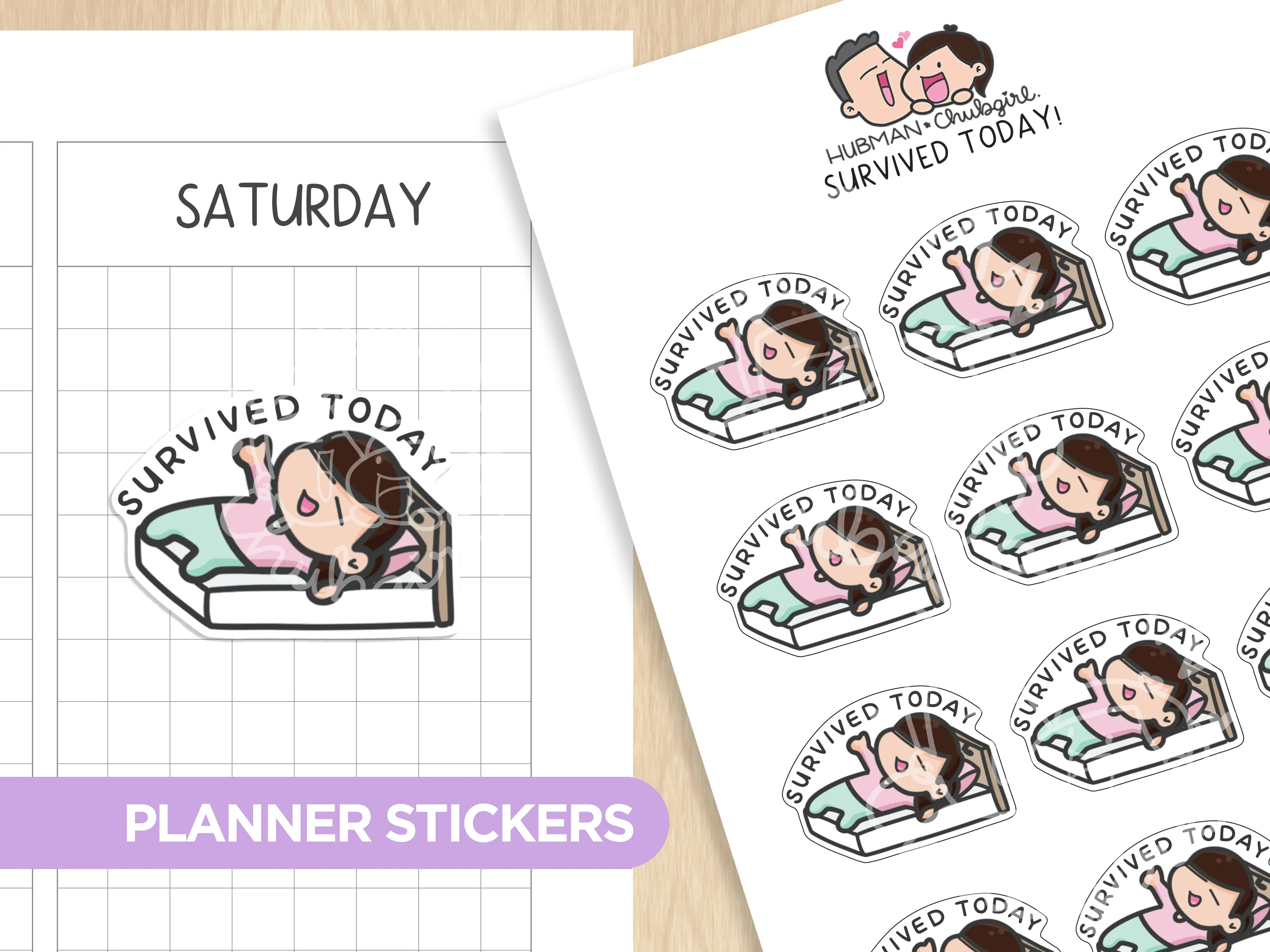 Survived Today! Planner Stickers