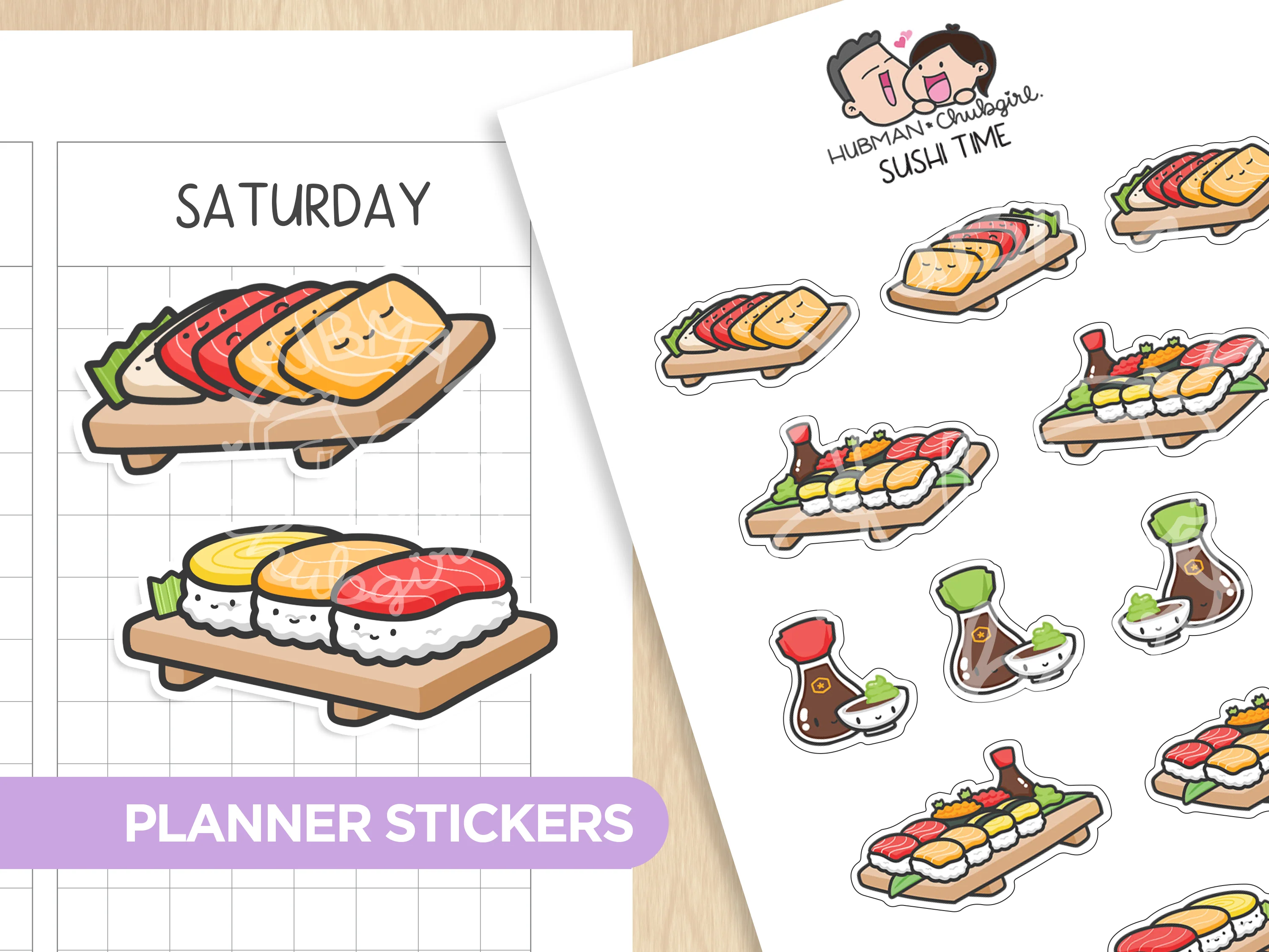 Sushi Time Planner Stickers