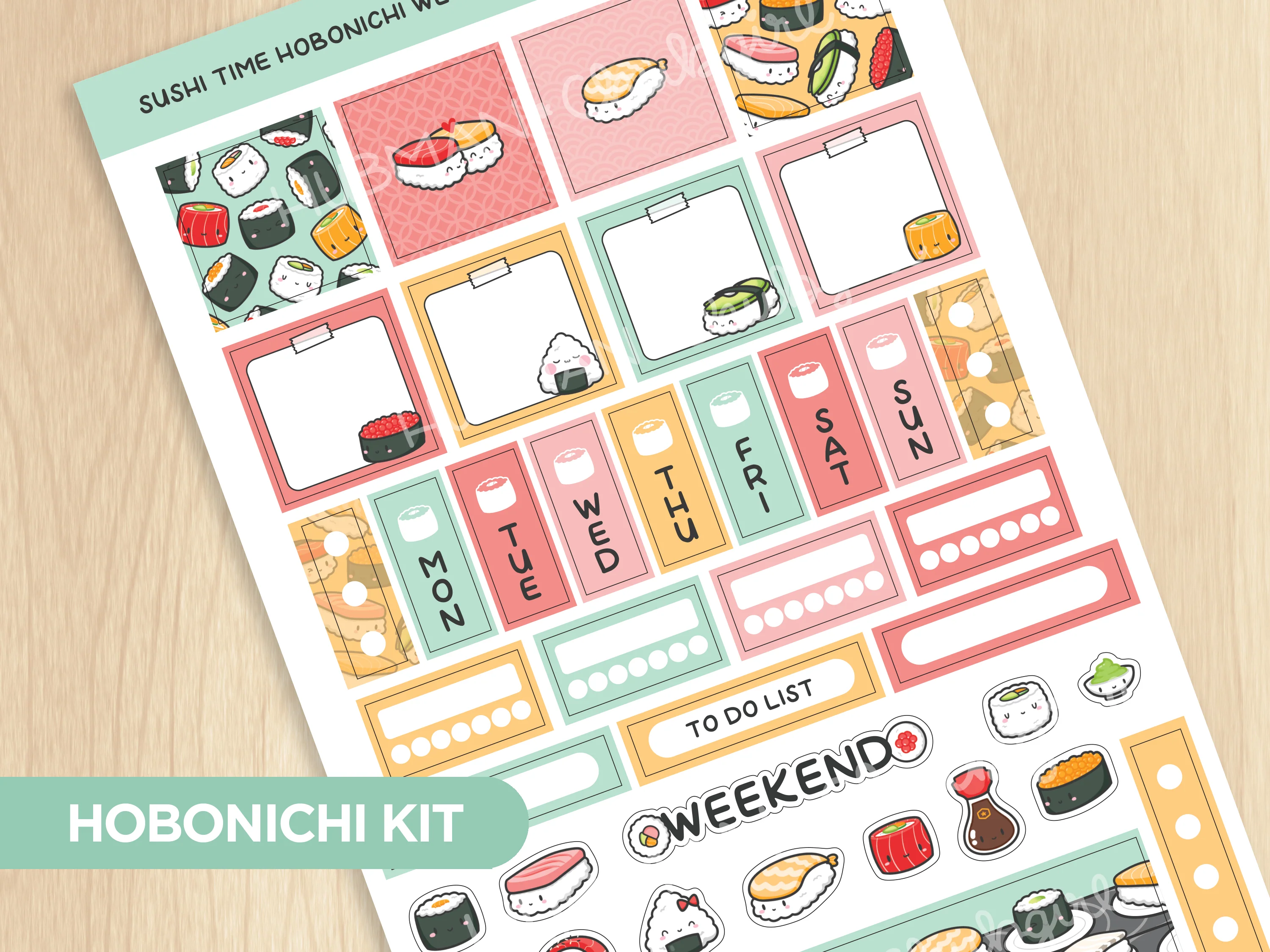 Sushi Time Theme Hobonichi Weeks Kit