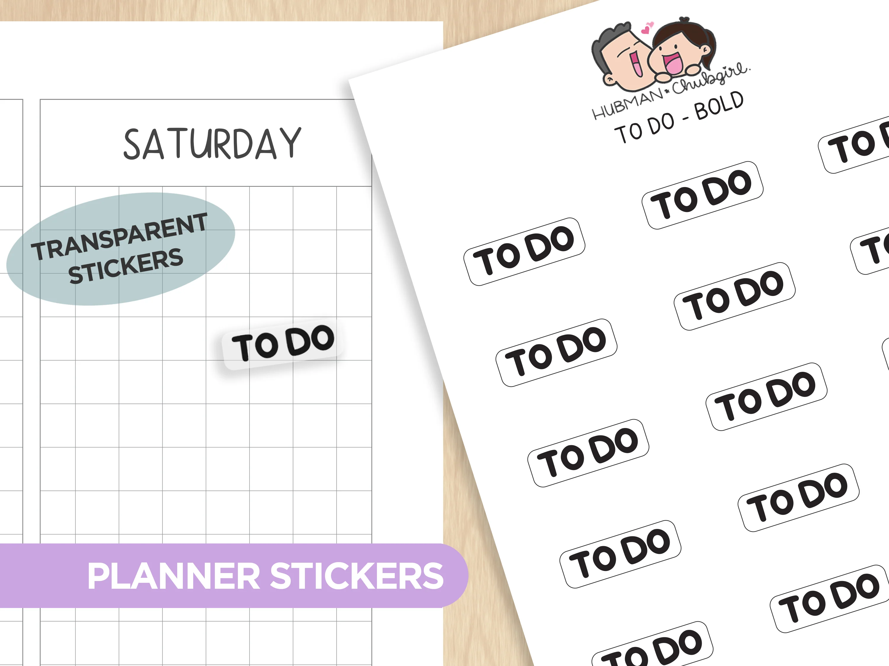 Text Planner Stickers Set (Bold Font) - Image 13