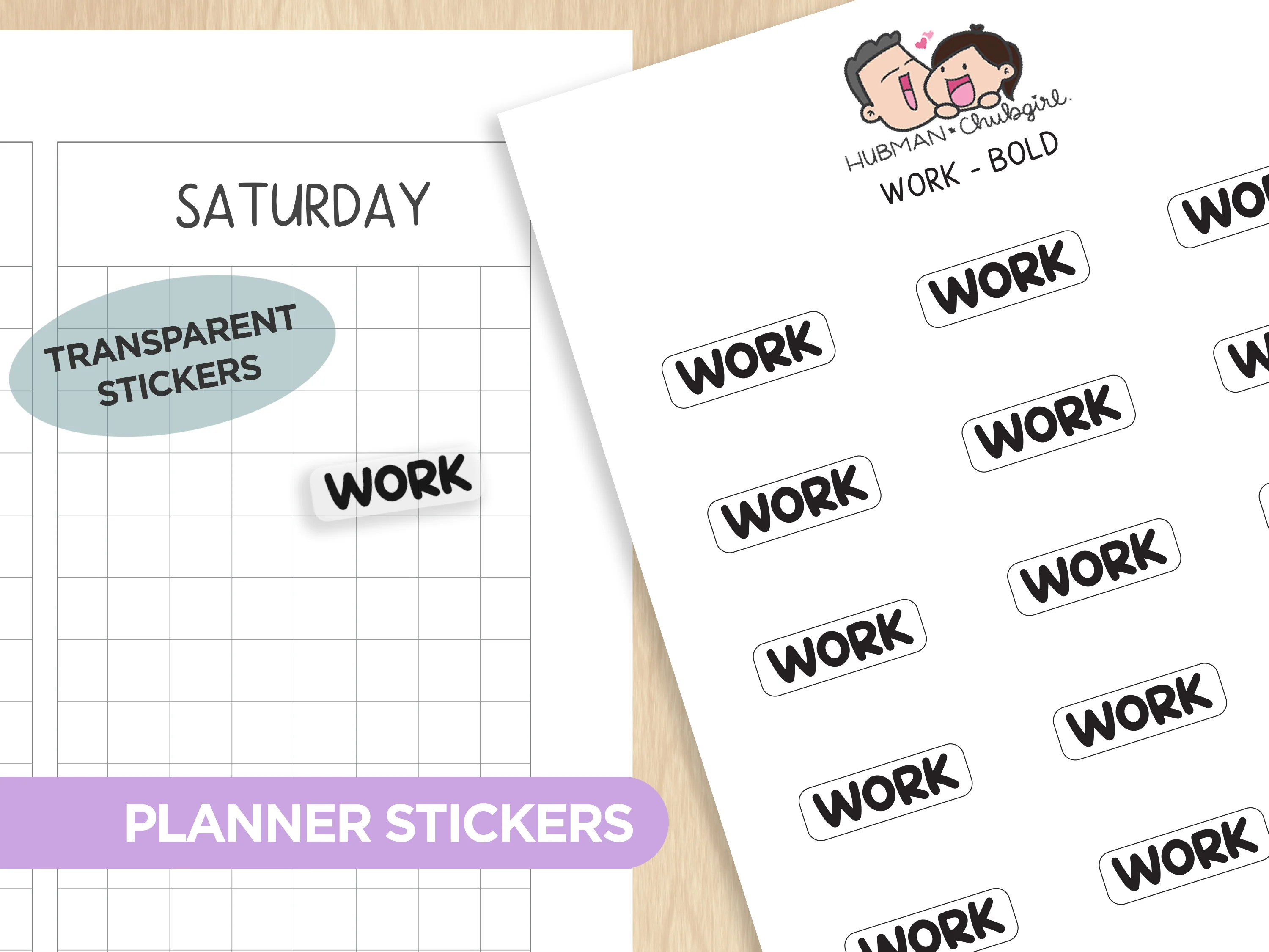 Text Planner Stickers Set (Bold Font) - Image 14