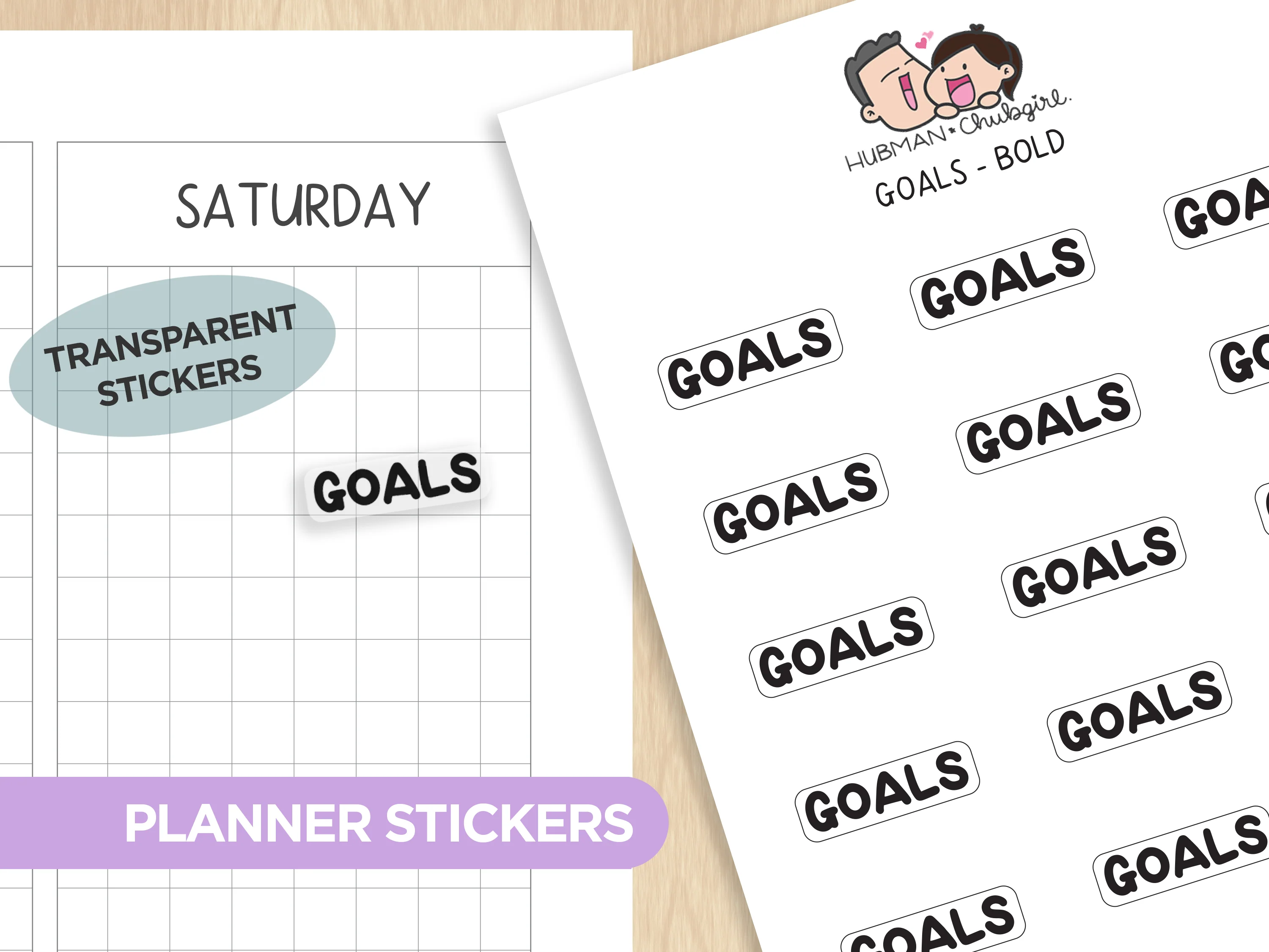 Text Planner Stickers Set (Bold Font) - Image 15