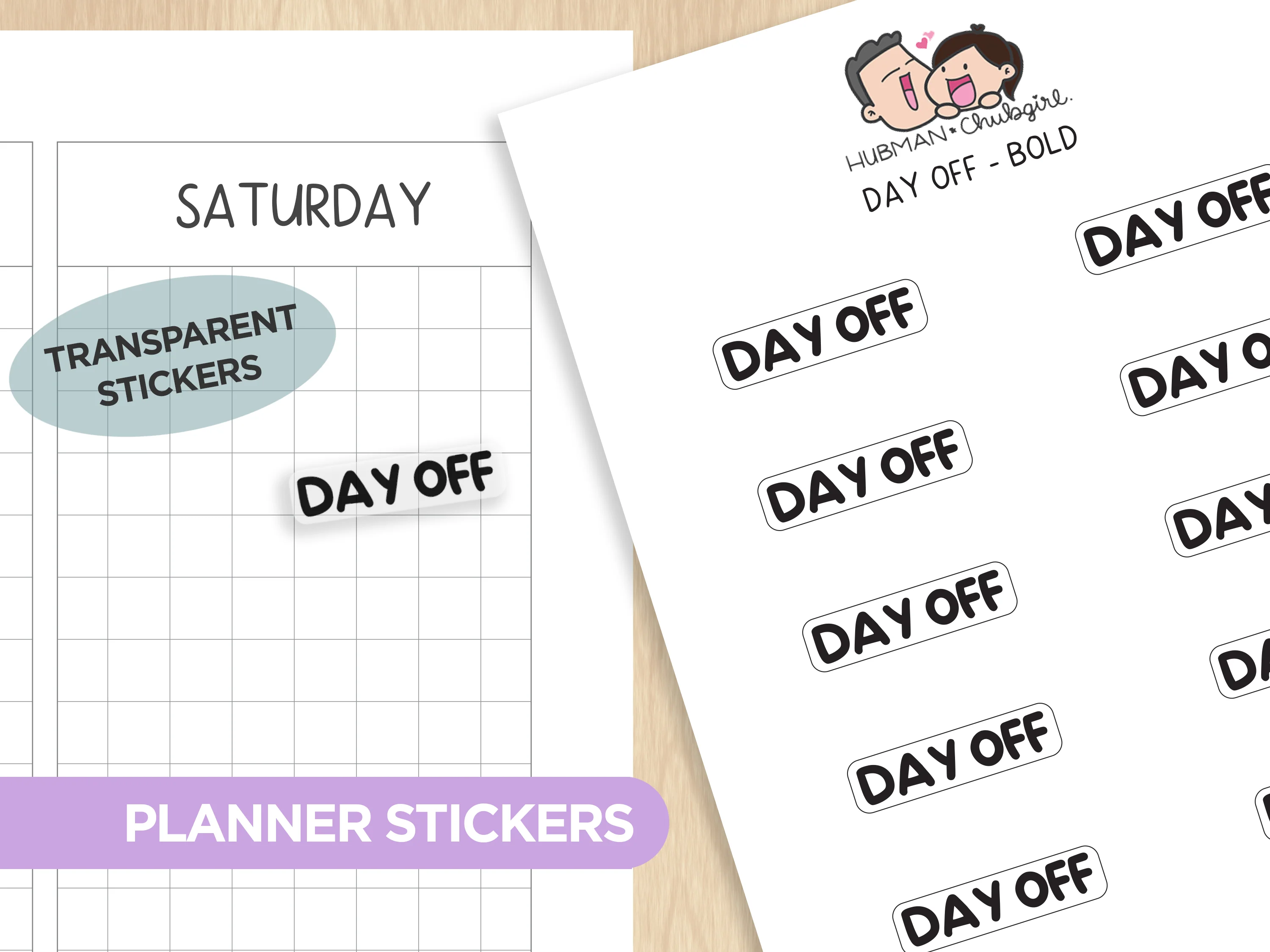 Text Planner Stickers Set (Bold Font) - Image 20