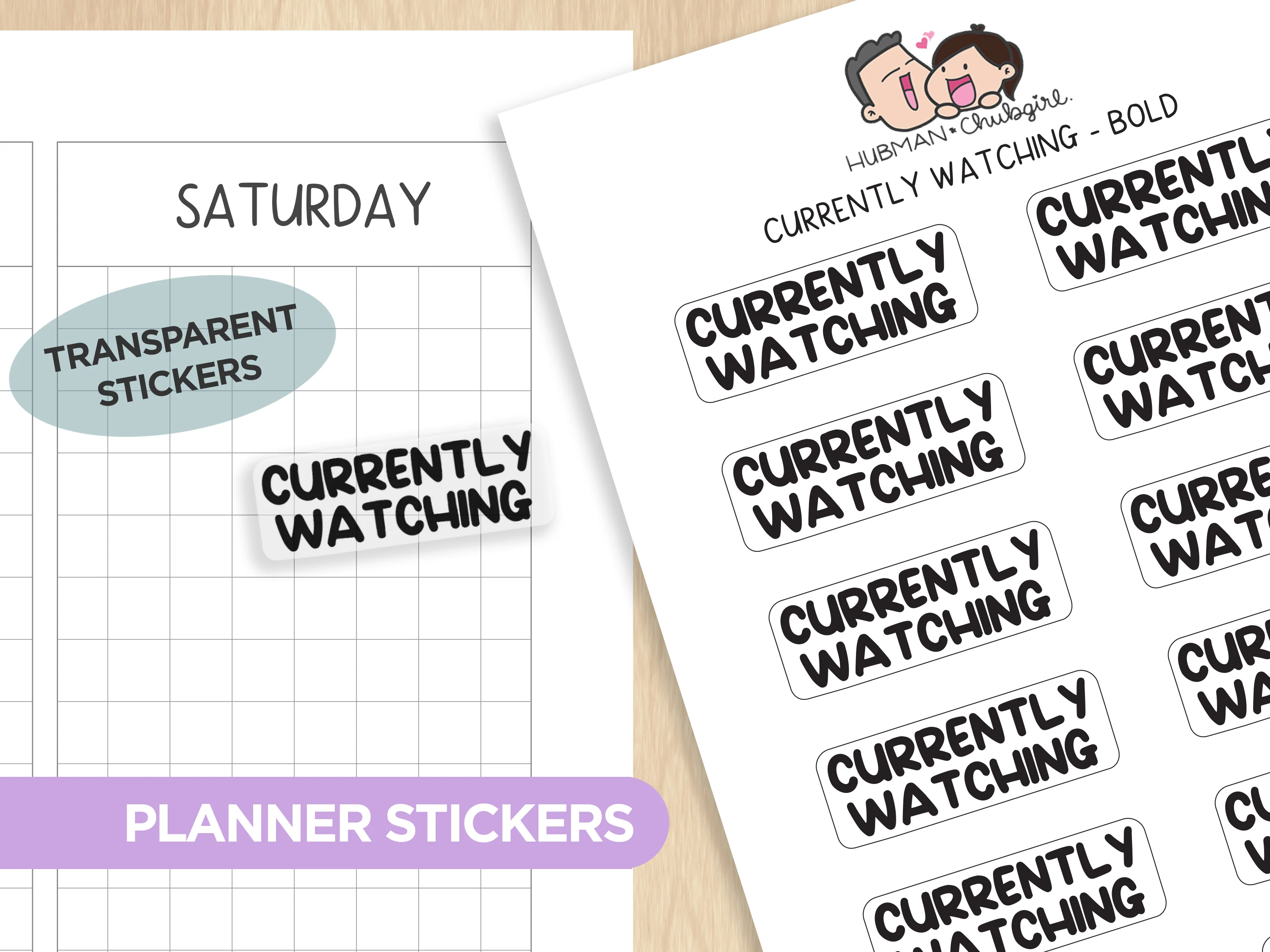 Text Planner Stickers Set (Bold Font) - Image 5