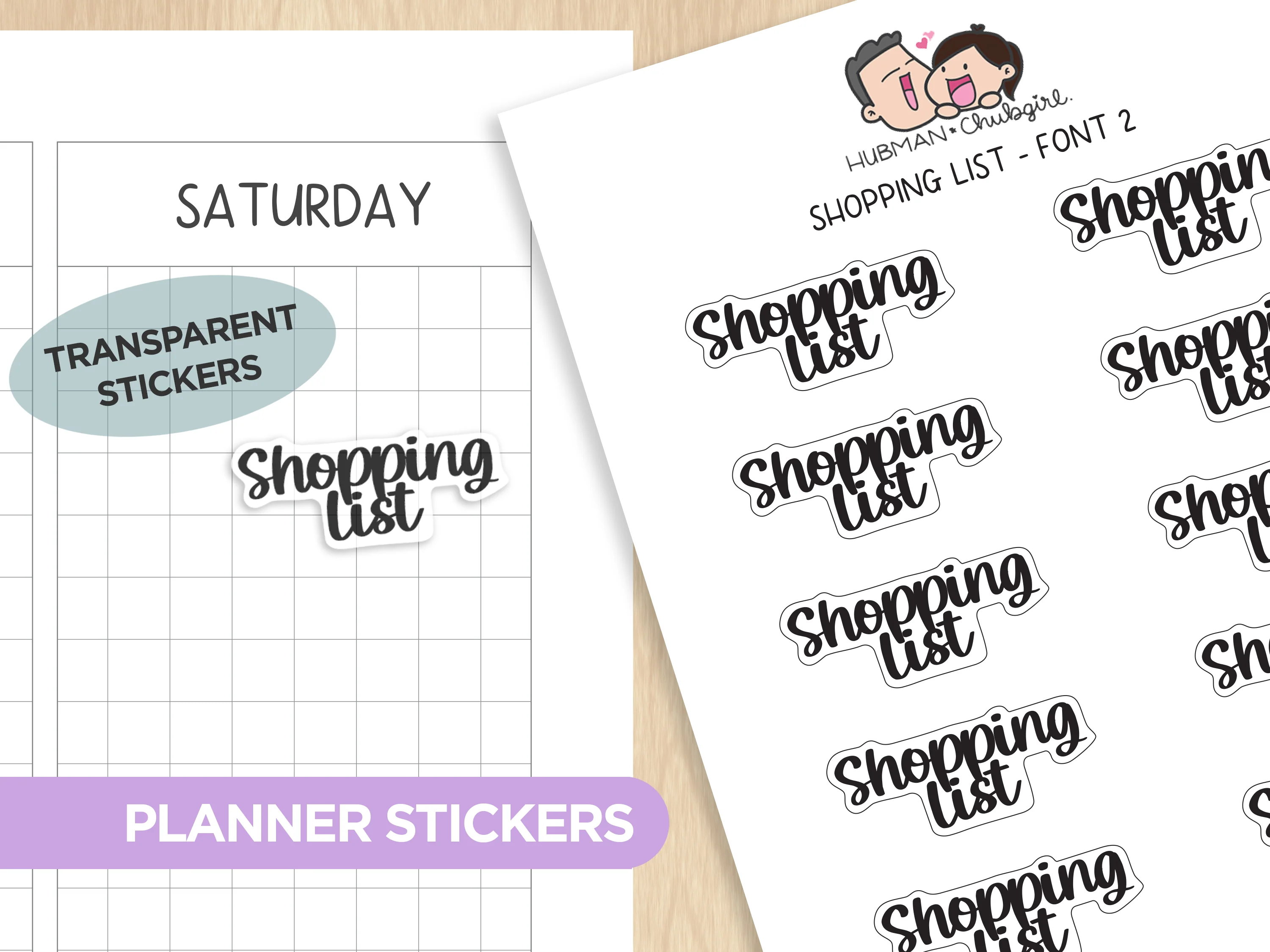 Text Planner Stickers Set (Font 2) - Image 3