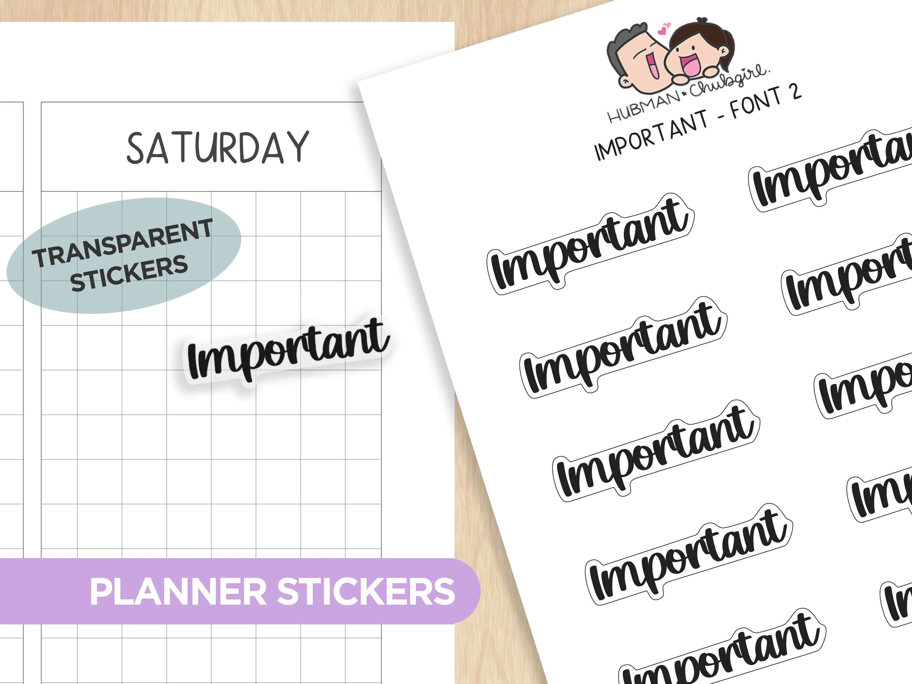 Text Planner Stickers Set (Font 2) - Image 7