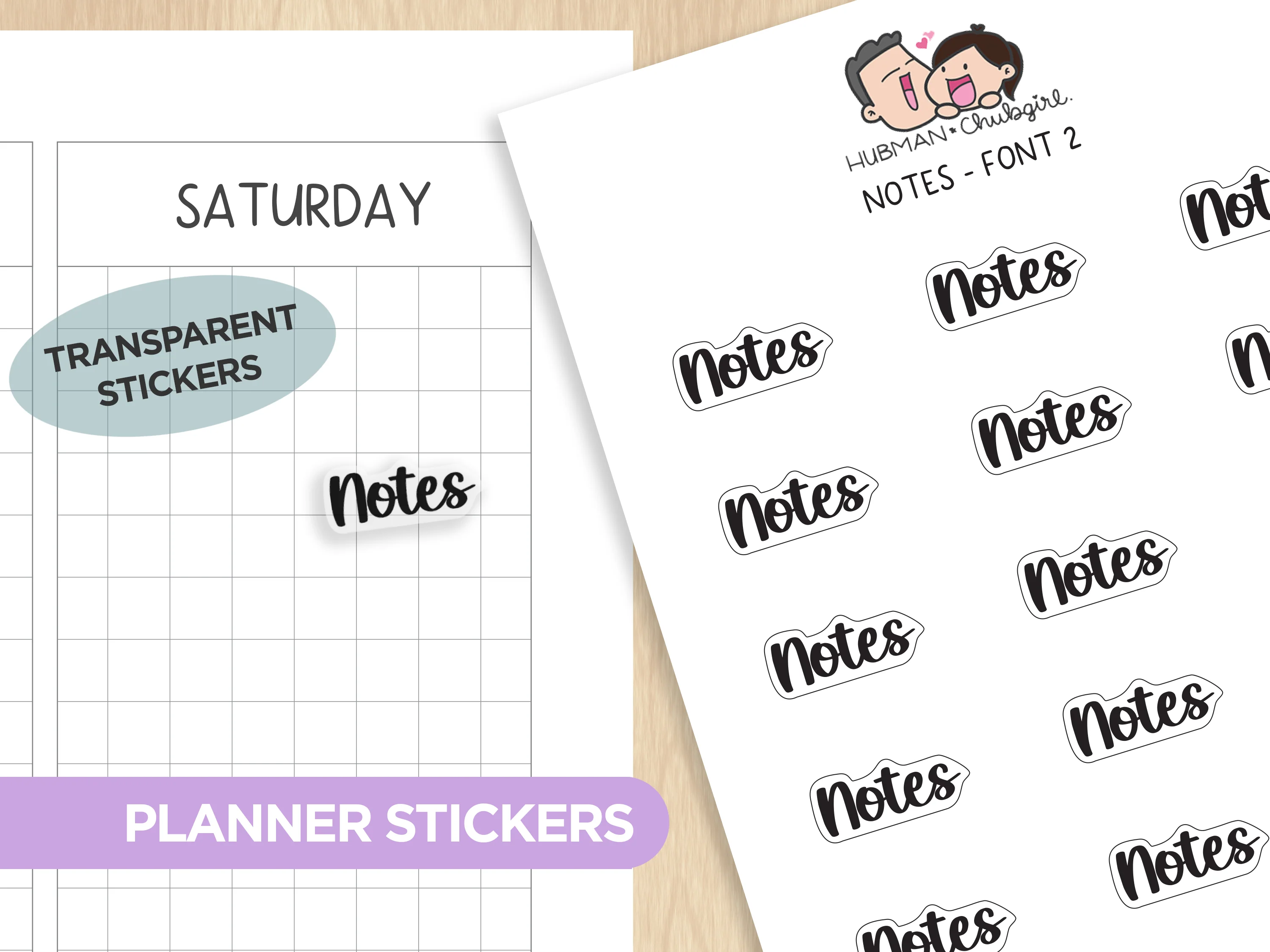 Text Planner Stickers Set (Bold Font) - Image 9