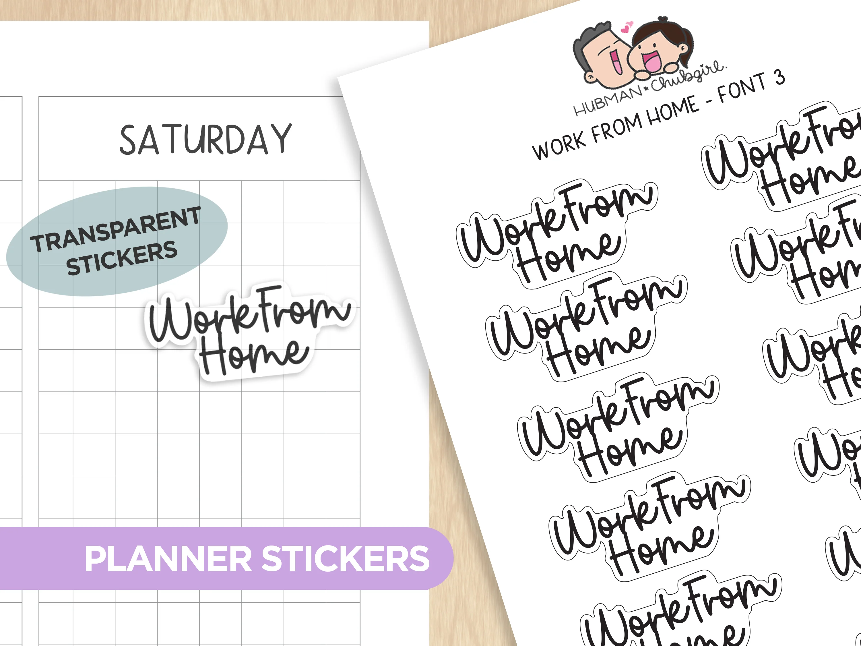 Text Planner Stickers Set (Font 3) - Image 3
