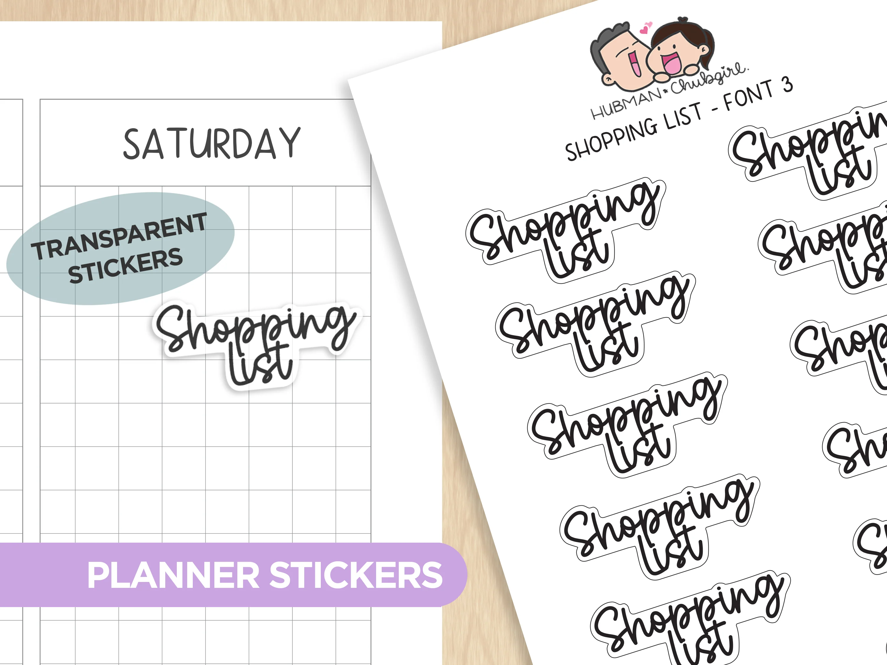 Text Planner Stickers Set (Font 3) - Image 4