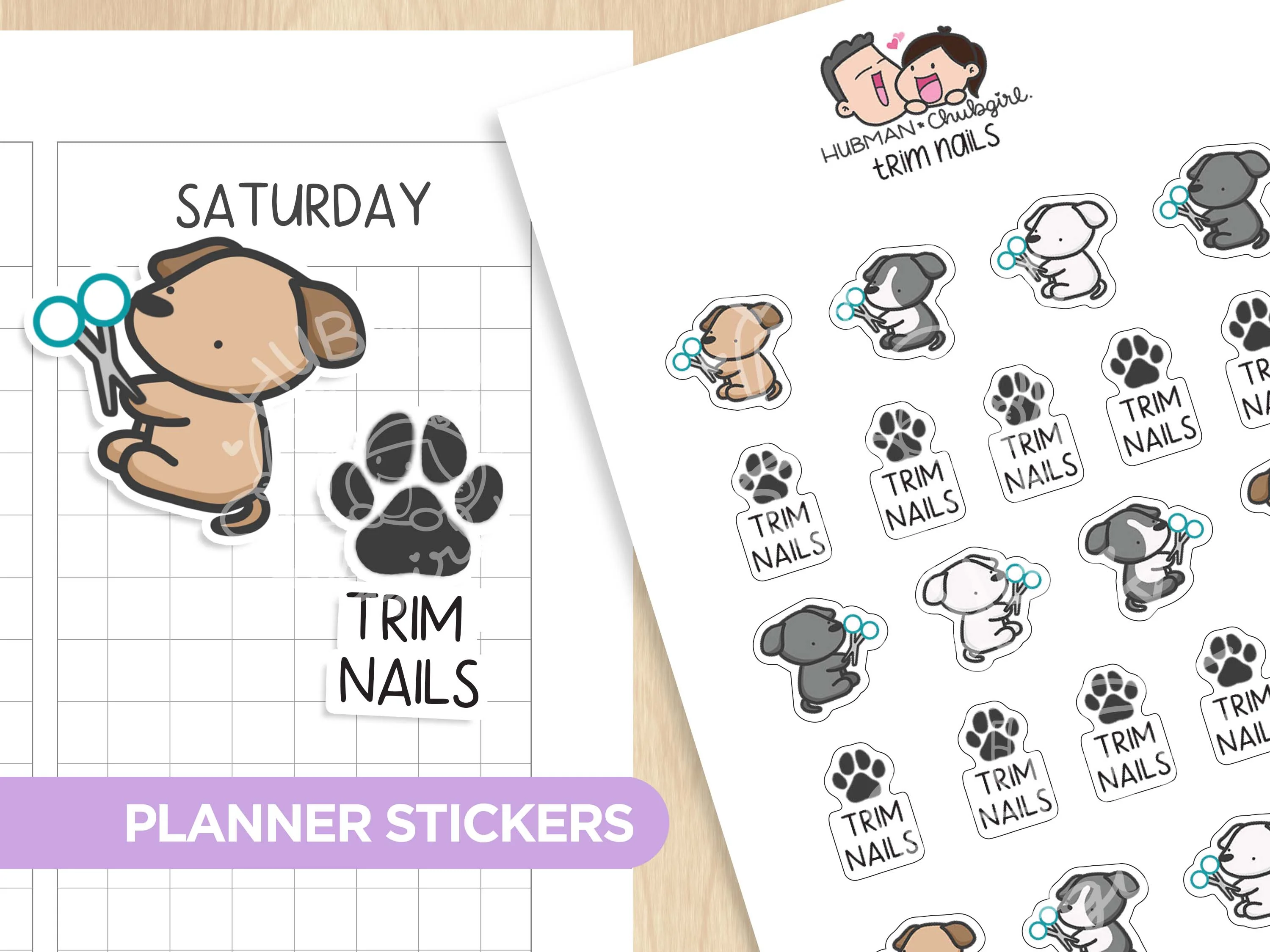 Trim Nails Planner Stickers