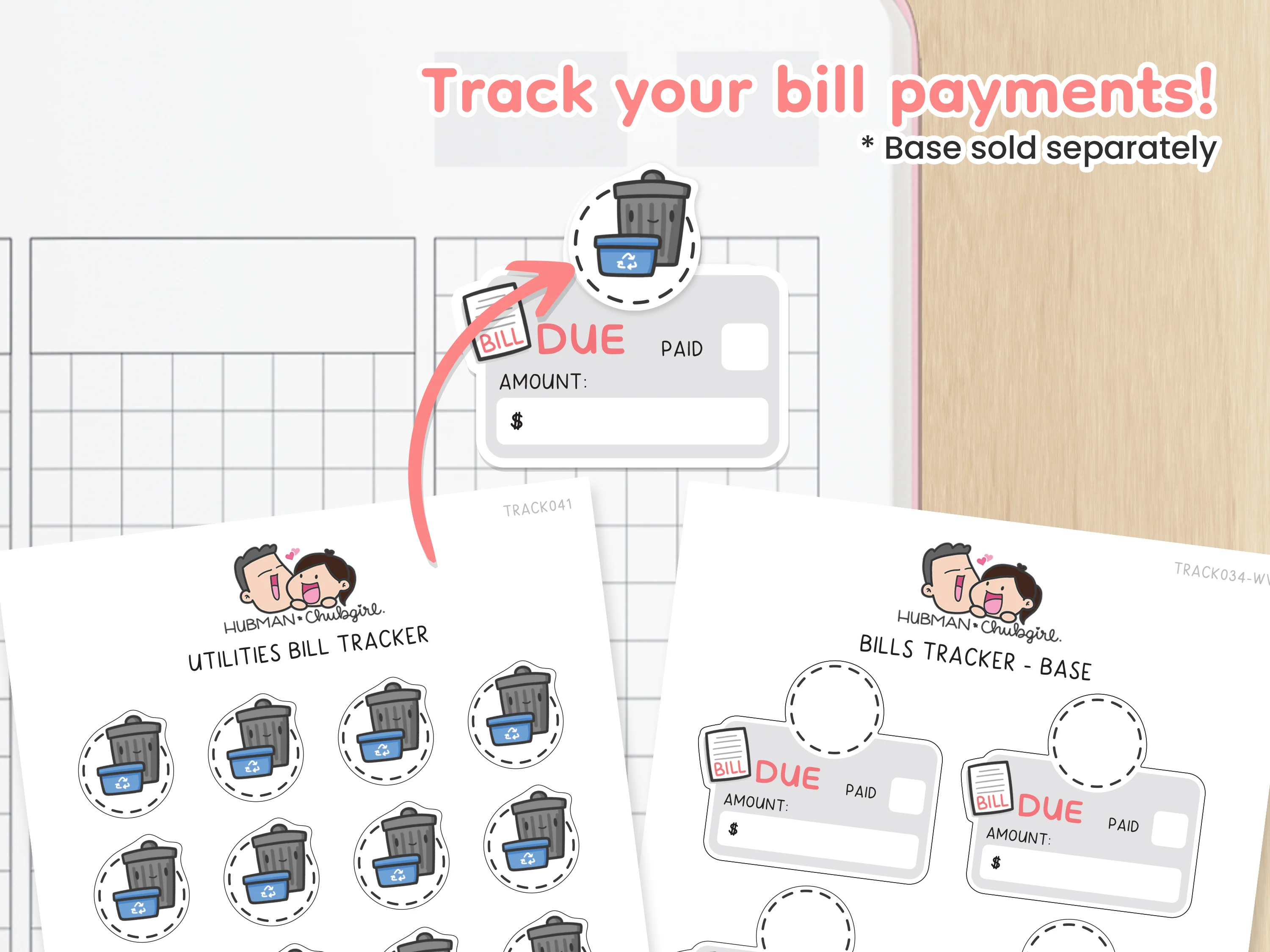 Utilities Bill Tracker Planner Stickers - Image 2