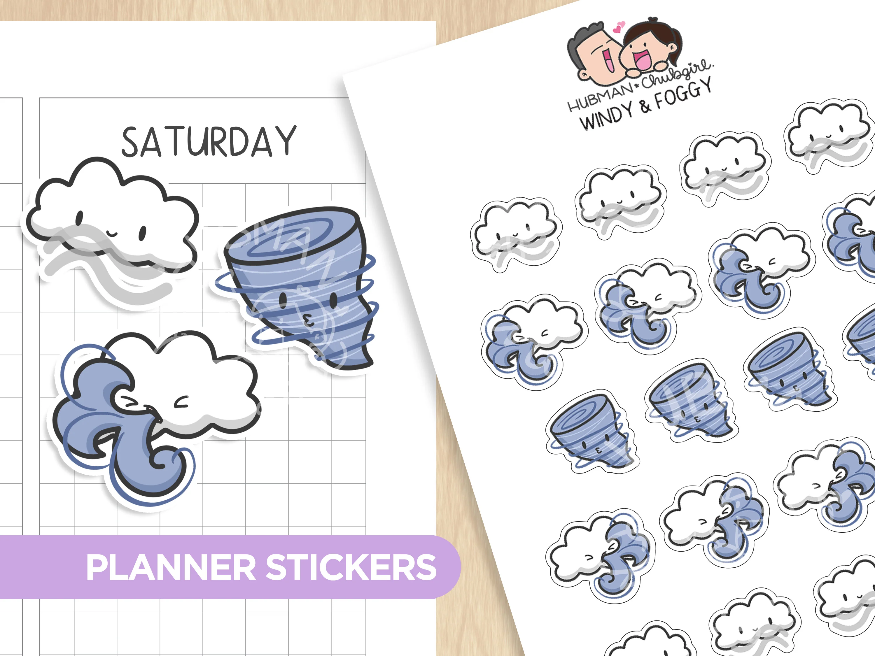 Weather Tracker Planner Sticker Set - Image 7