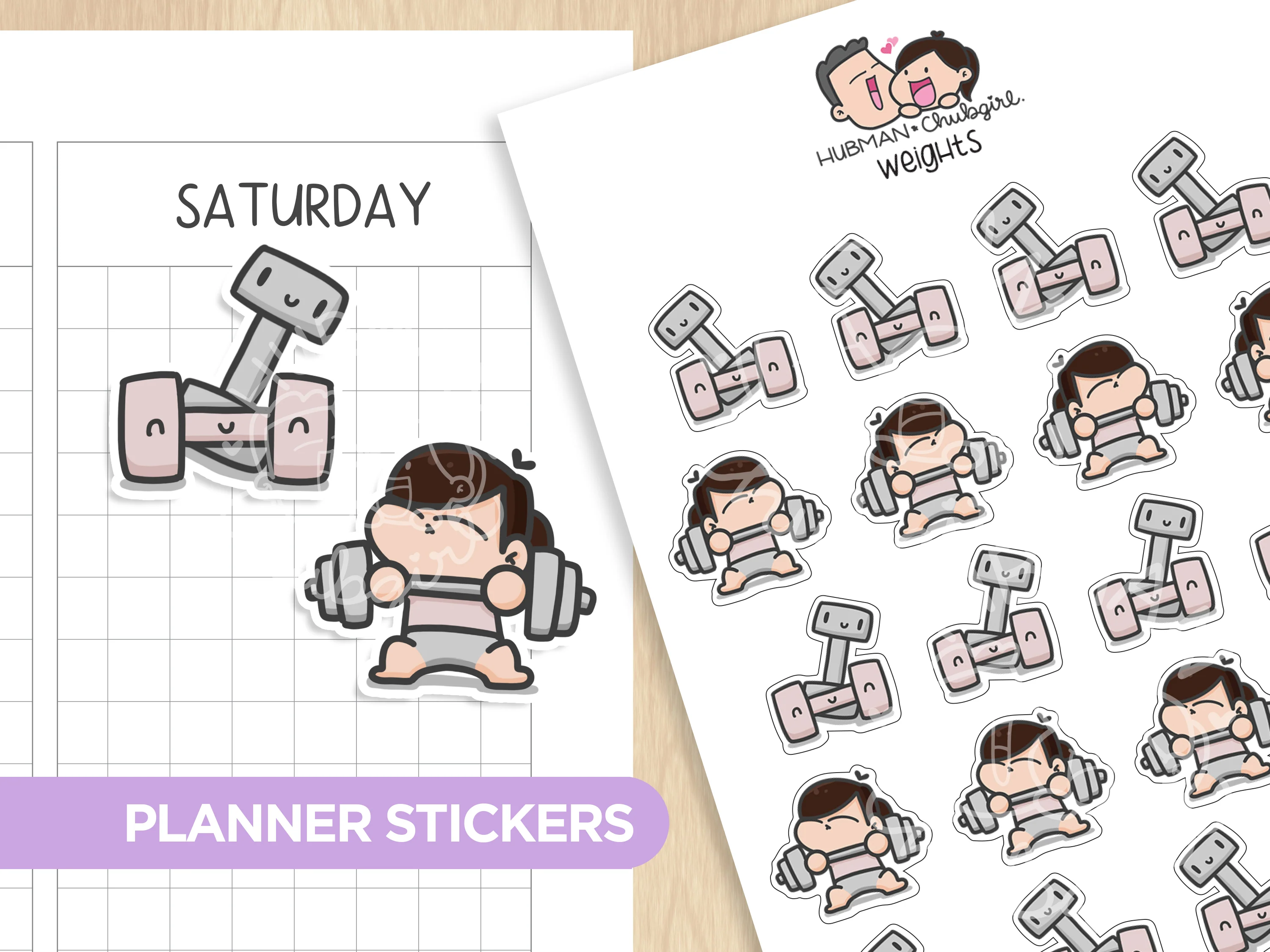 Weights Planner Stickers