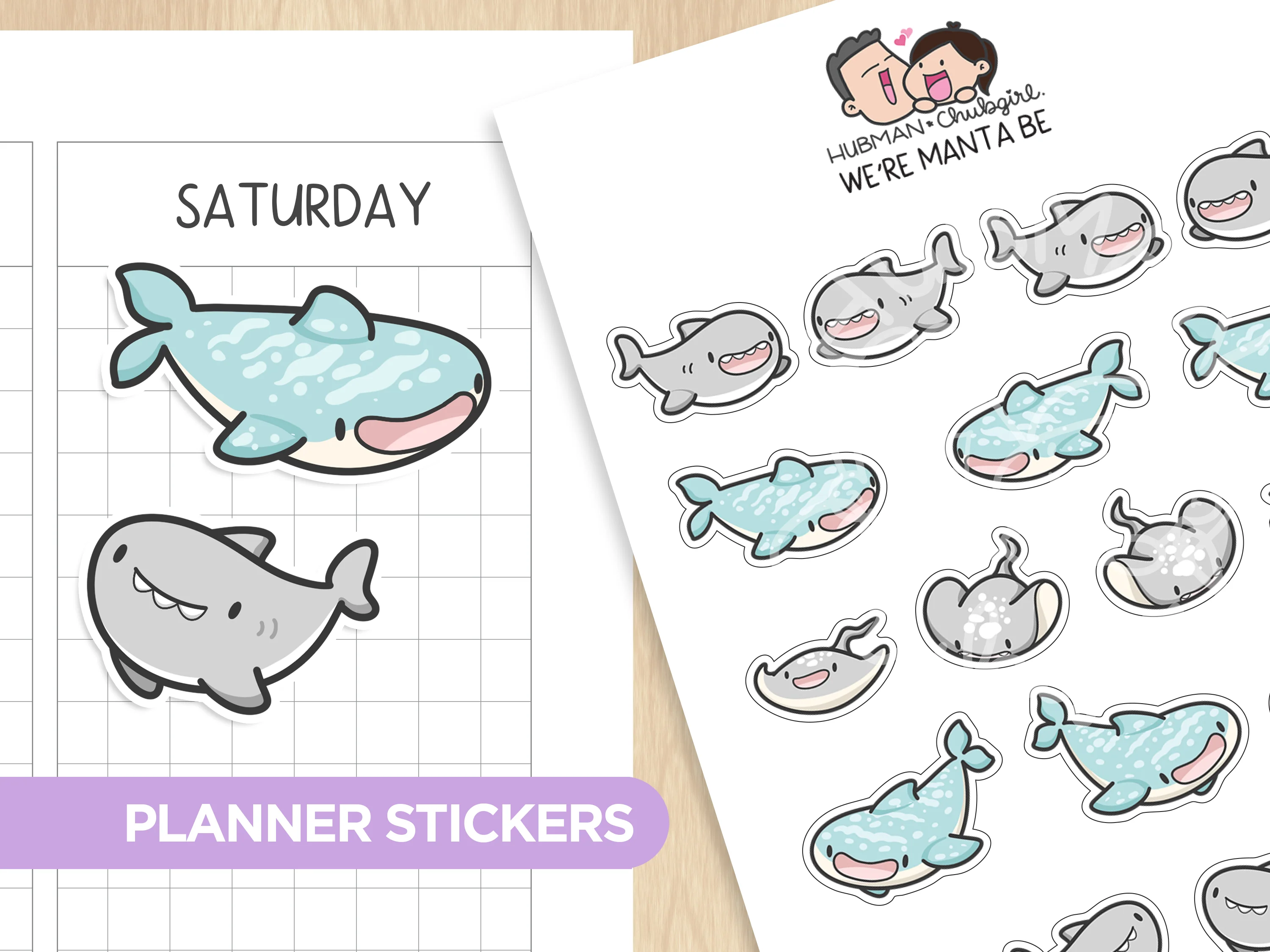 We're Manta Be Planner Stickers